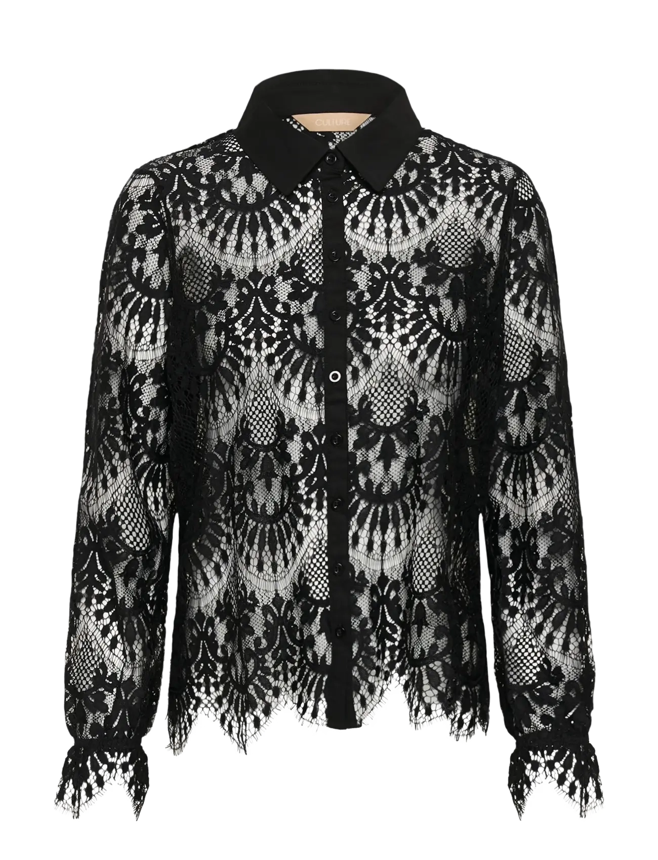 Culture CUarto Okram Shirt - Långärmade blusar - BLACK / black