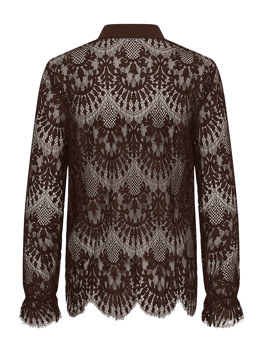 Culture - CUarto Okram Shirt - langærmede bluser - coffee bean - 1