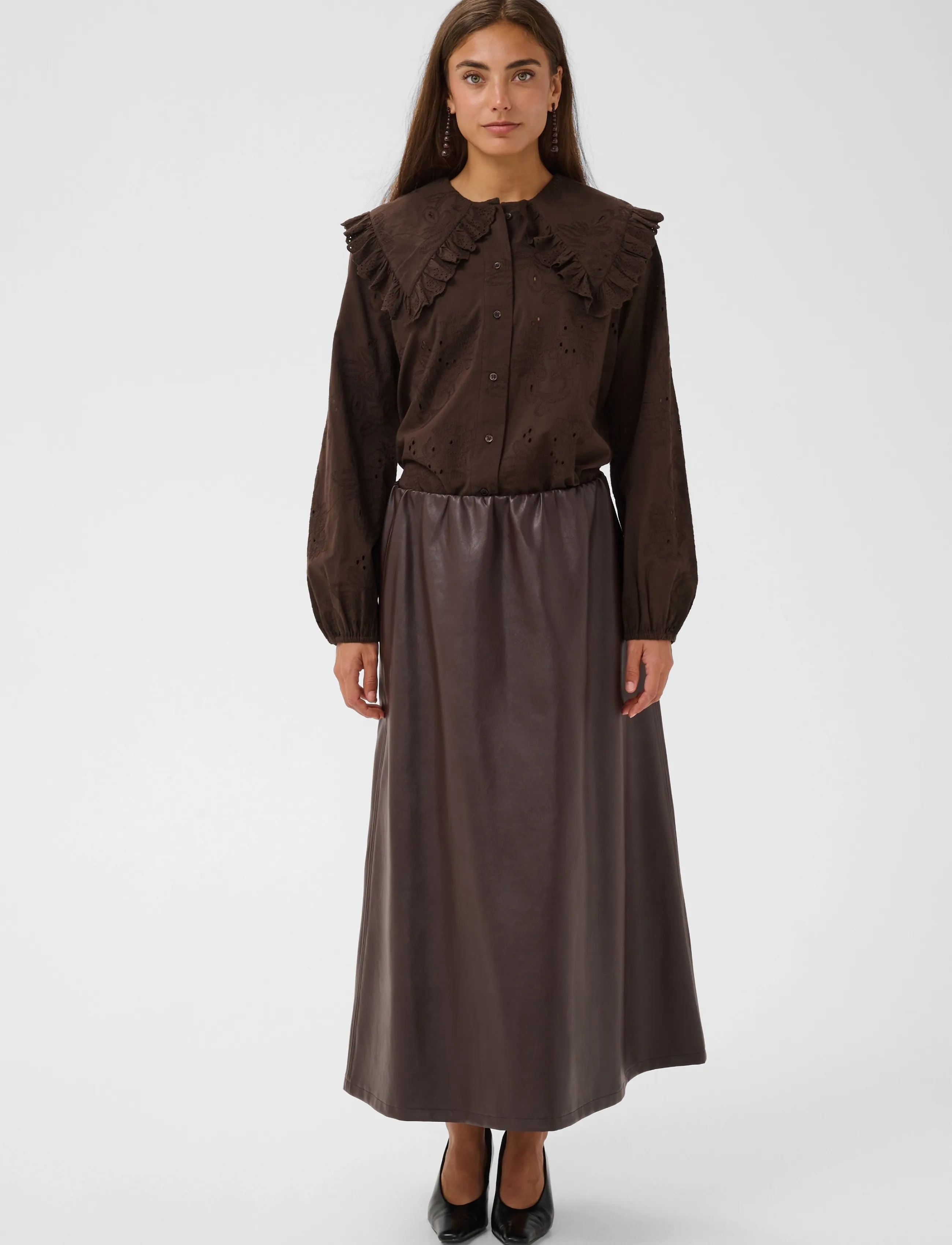 Culture - CUclaramille Shirt - langærmede skjorter - coffee bean - 3