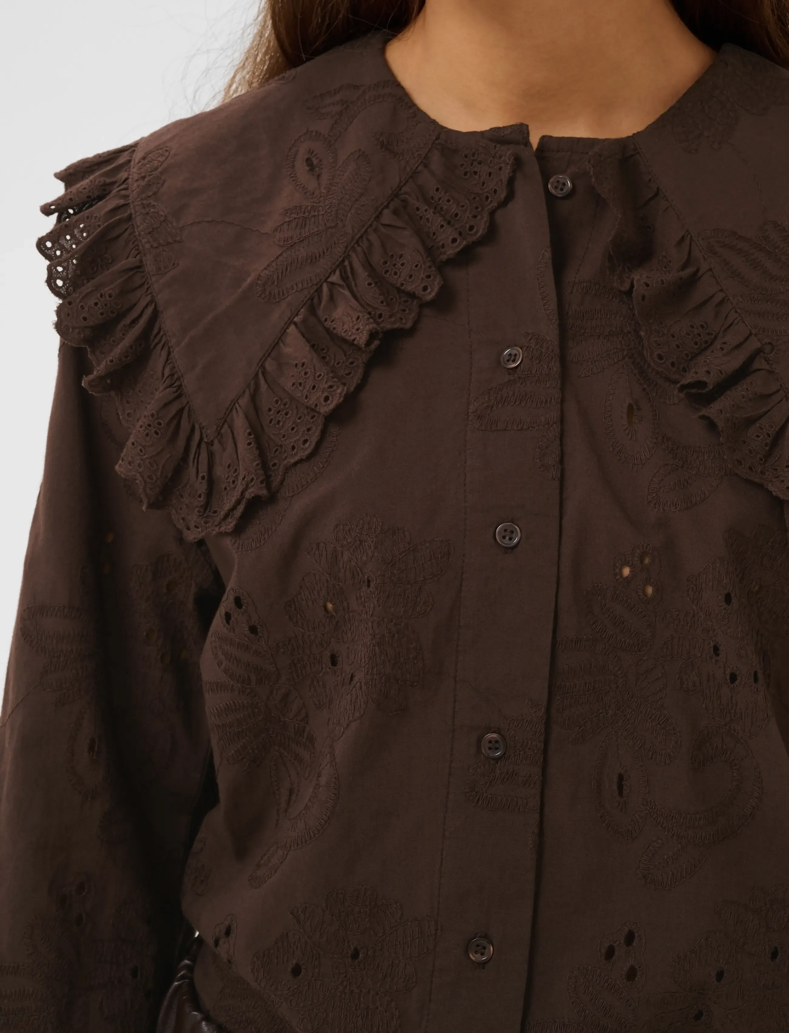 Culture - CUclaramille Shirt - langærmede skjorter - coffee bean - 5