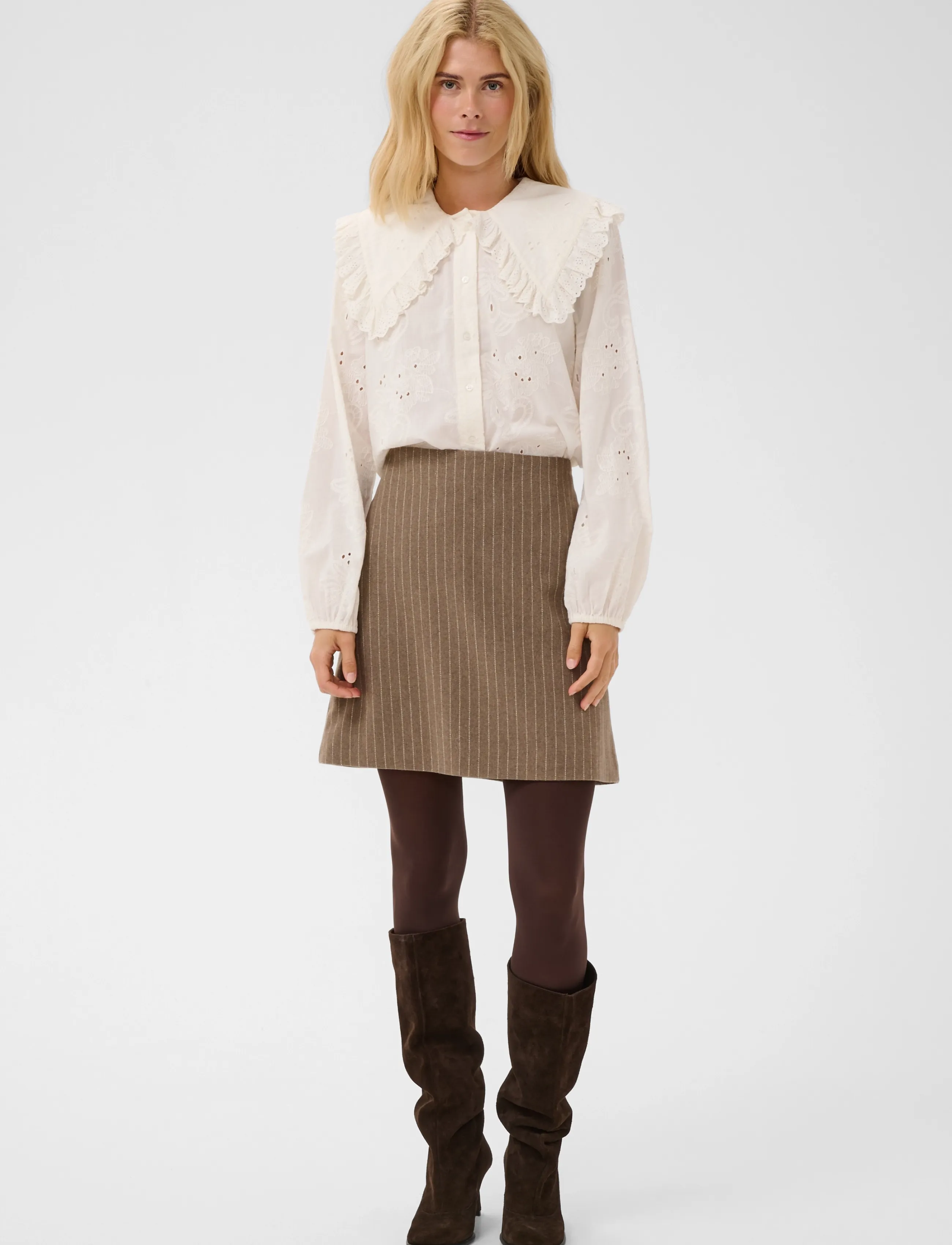 Culture - CUclaramille Shirt - langærmede skjorter - spring gardenia - 3