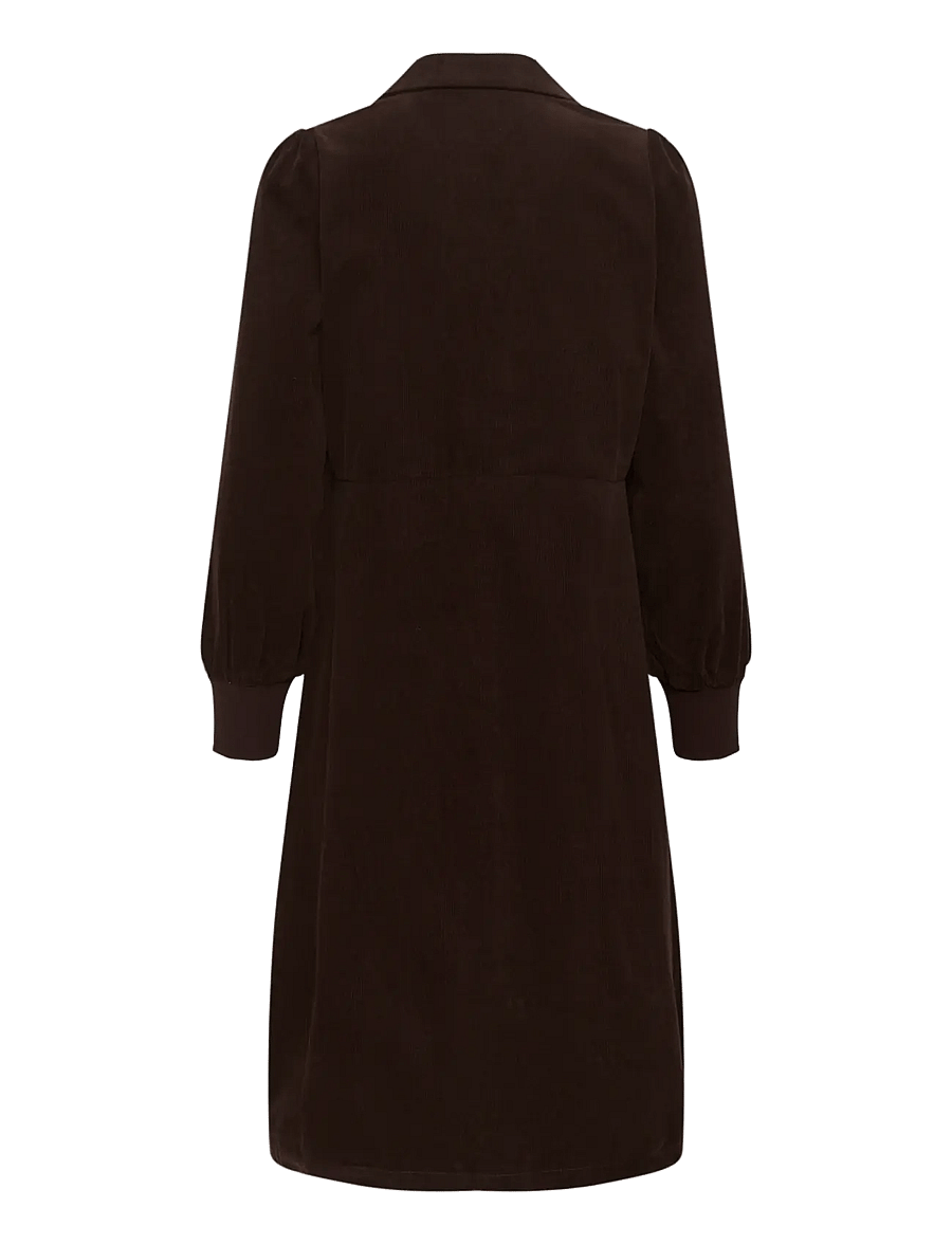 Culture - CUmissy Rhaena Dress - skjortklänningar - coffee bean - 1