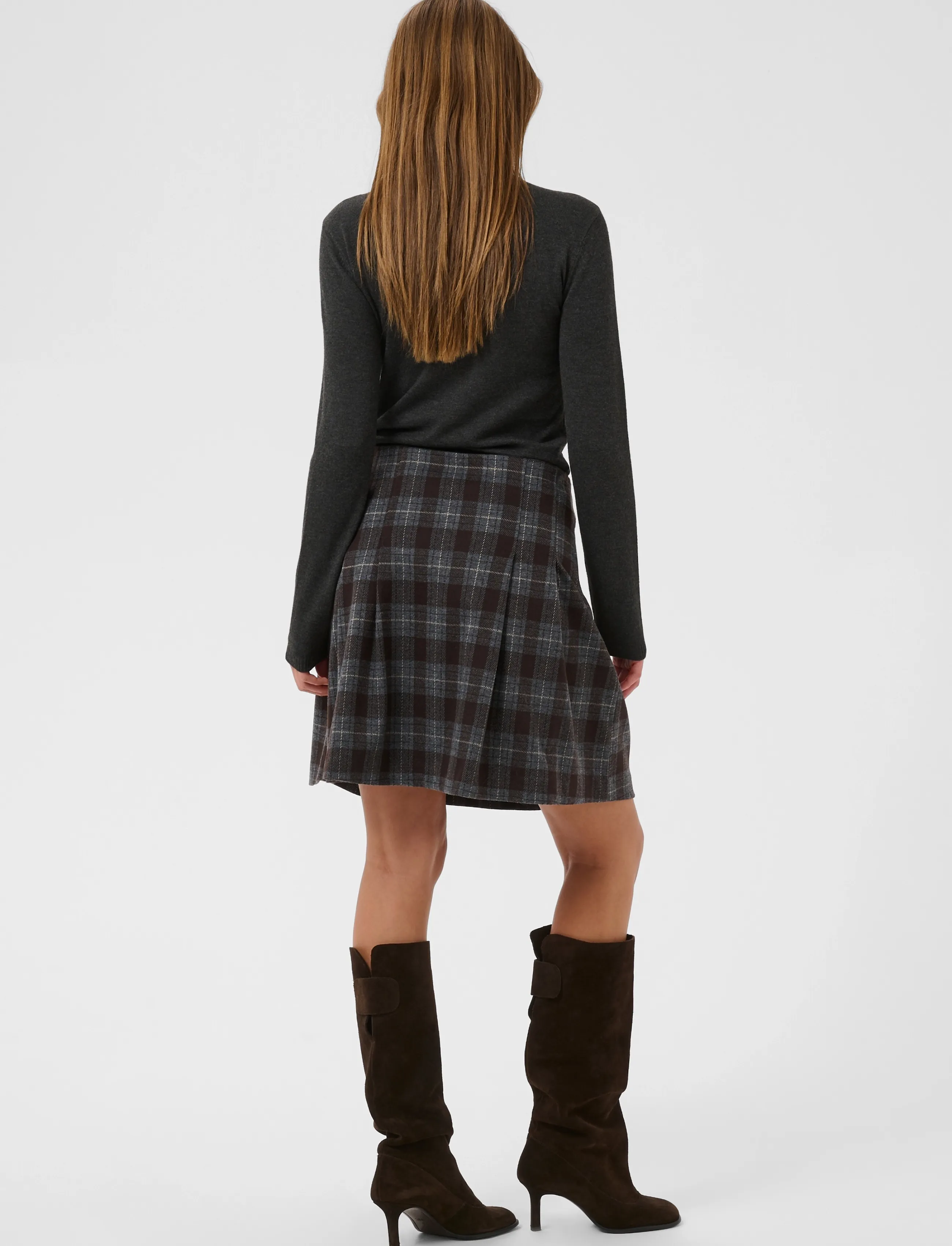 Culture - CUkalli Skirt - kurze röcke - brown check - 4