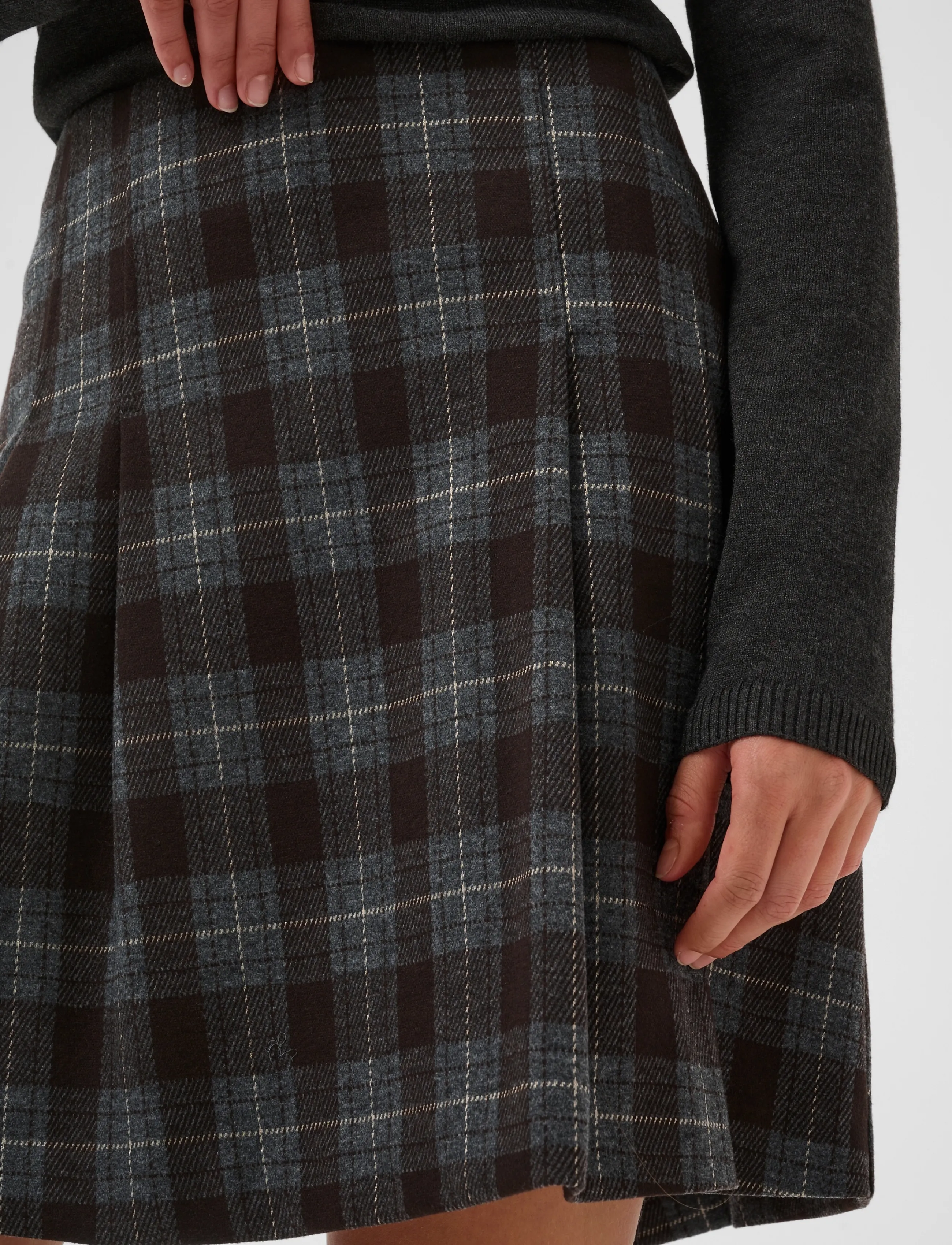 Culture - CUkalli Skirt - kurze röcke - brown check - 5