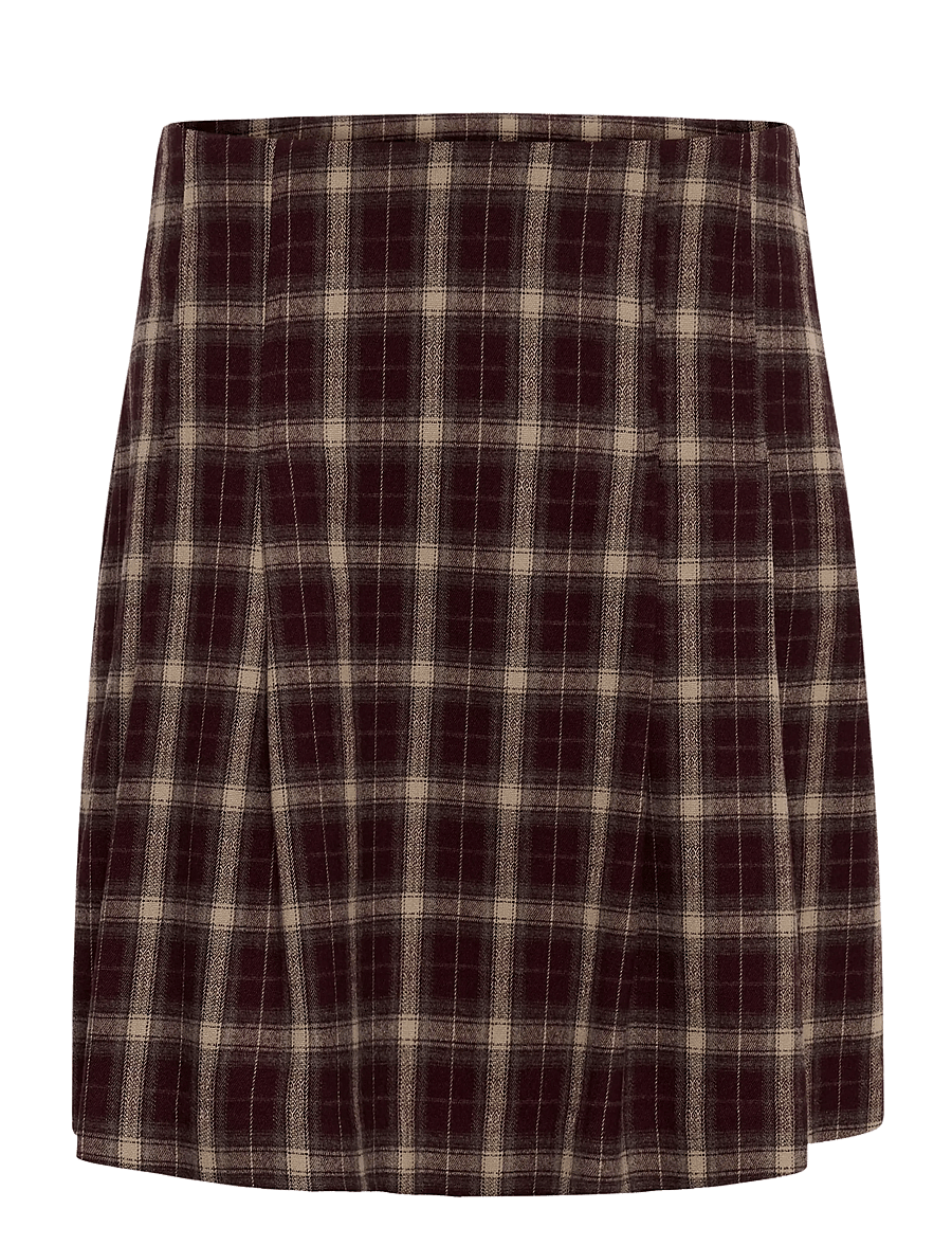 Culture - CUkalli Skirt - short skirts - zinfandel check - 0