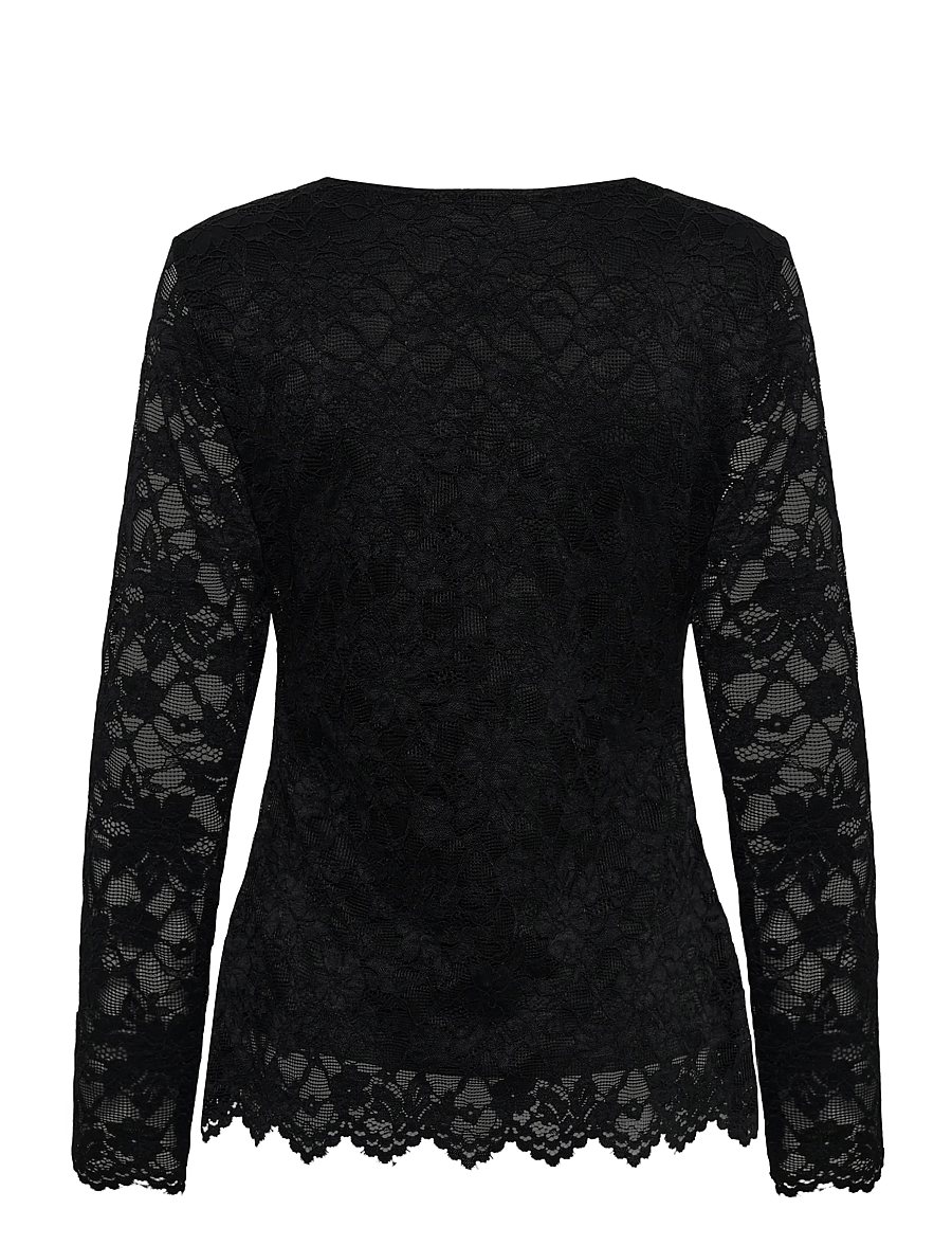 Culture - CUlively Blouse - long sleeved blouses - black - 1