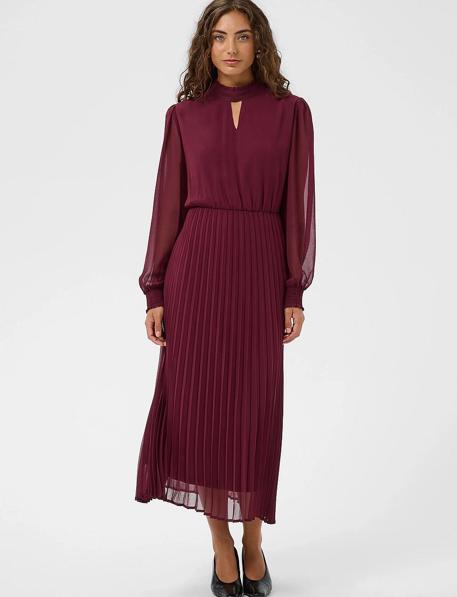 Culture - CUnatalia Juliana Dress - midiklänningar - chocolate truffle - 2