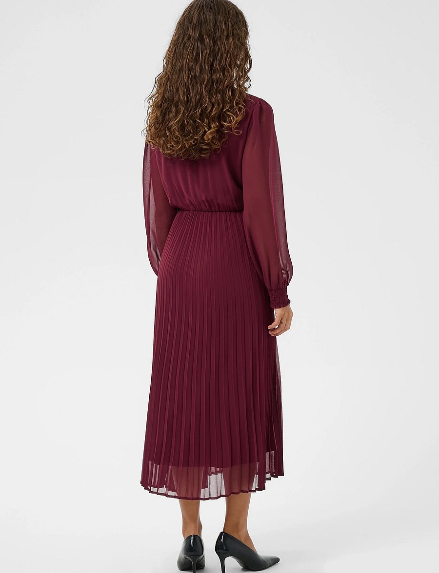 Culture - CUnatalia Juliana Dress - midiklänningar - chocolate truffle - 3
