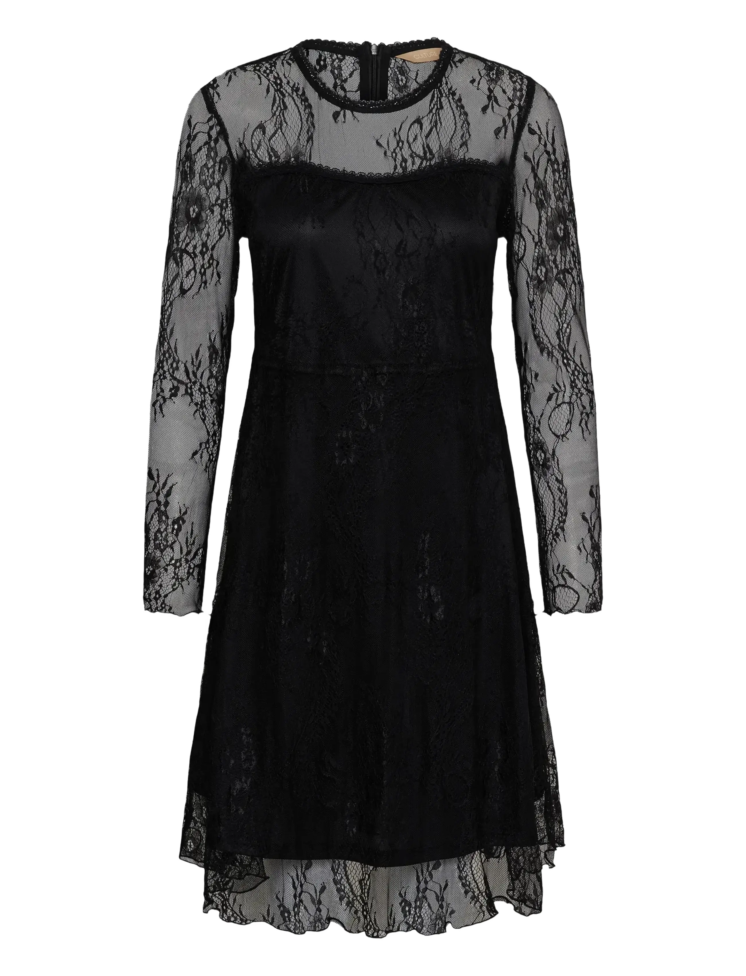 Culture Cuhenrietta Dress, Kvinder, Blonde Langærmet Kjole, Sort, Str: XXL