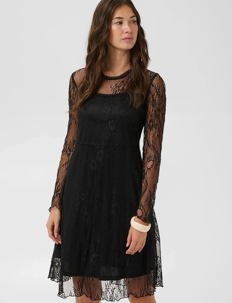 Culture - CUhenrietta Dress - pitskleidid - black - 2