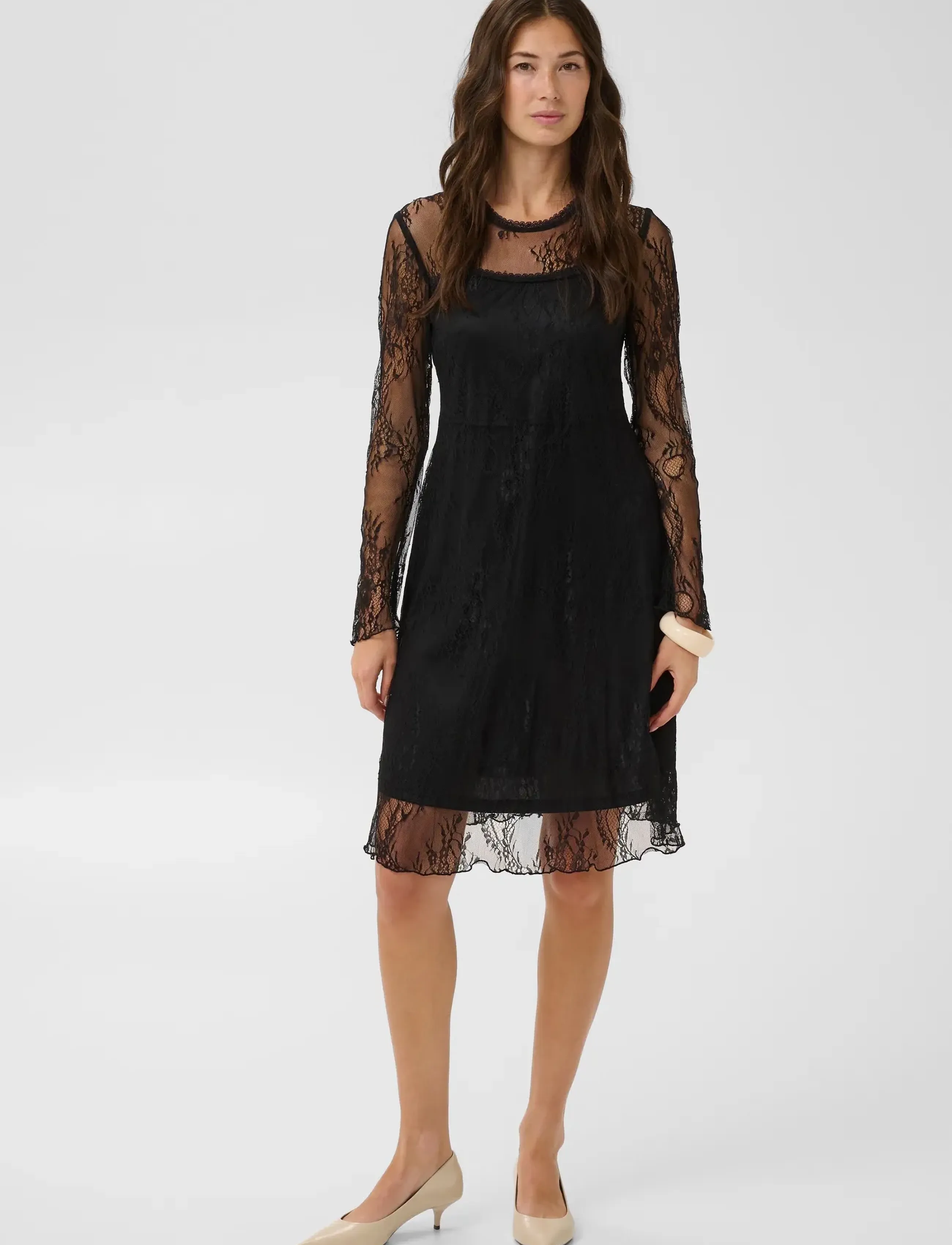 Culture - CUhenrietta Dress - pitskleidid - black - 3