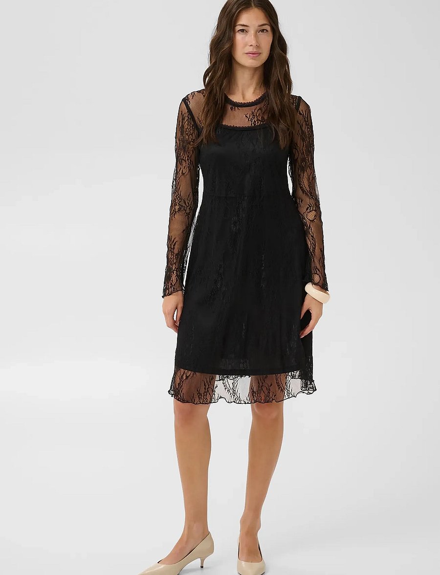 Culture - CUhenrietta Dress - pitskleidid - black - 3