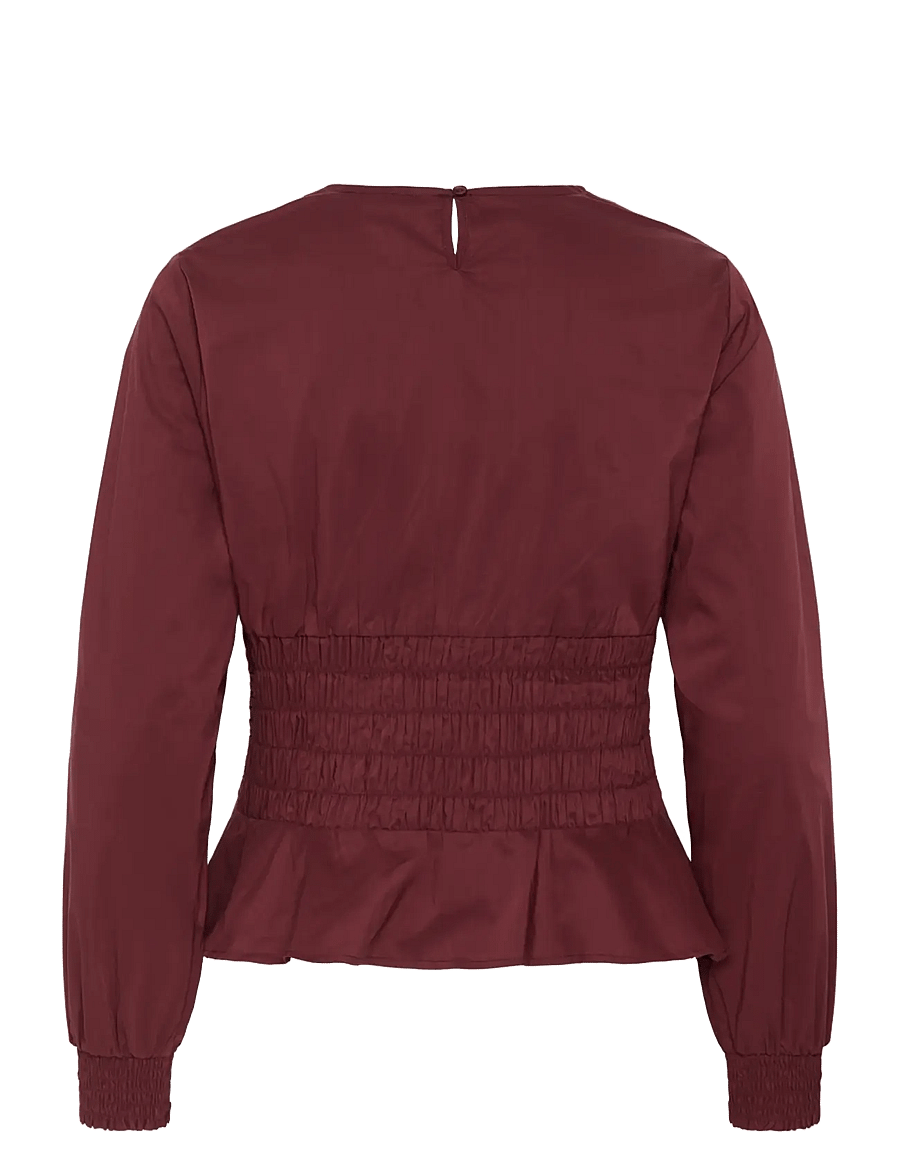 Culture - CUajda Antoinett Blouse - langærmede bluser - chocolate truffle - 1