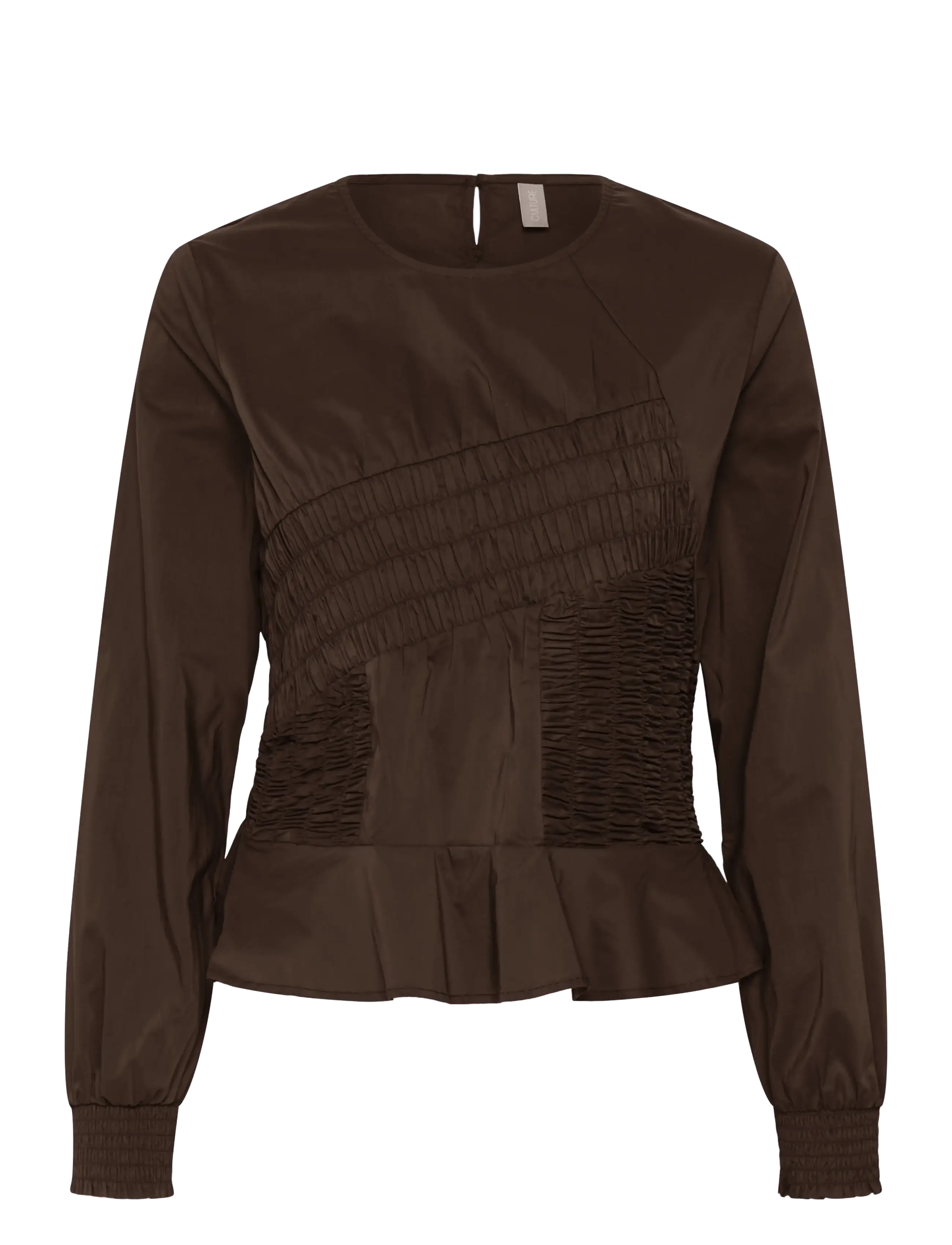 Culture CUajda Antoinett Blouse - Långärmade blusar - COFFEE BEAN / brown