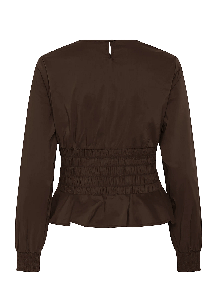 Culture - CUajda Antoinett Blouse - långärmade blusar - coffee bean - 1