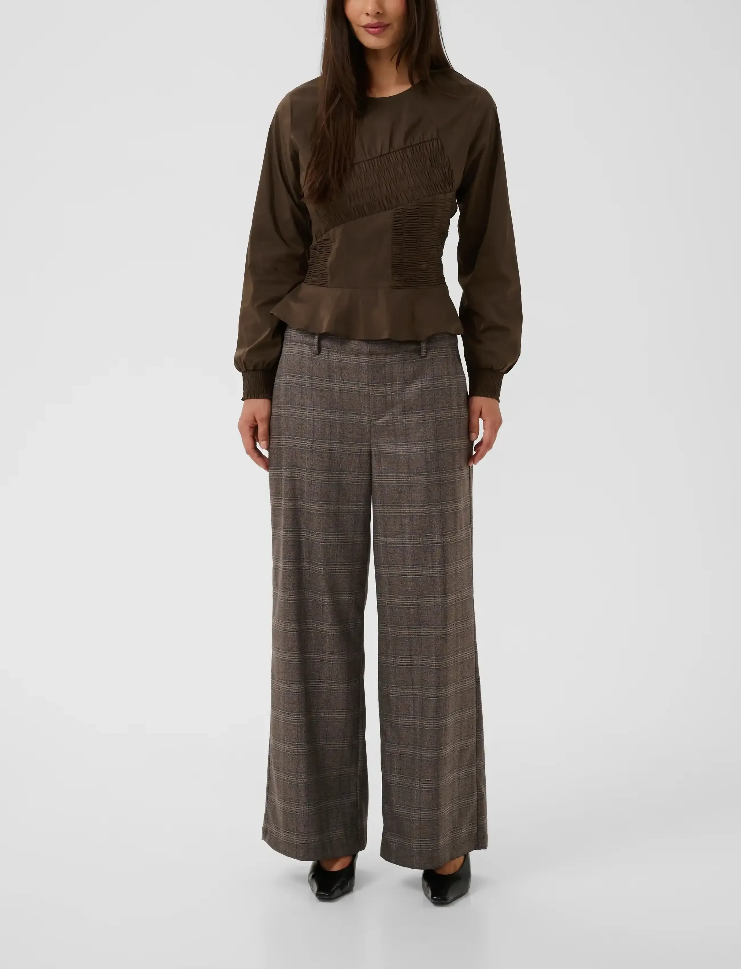 Culture - CUajda Antoinett Blouse - langærmede bluser - coffee bean - 3