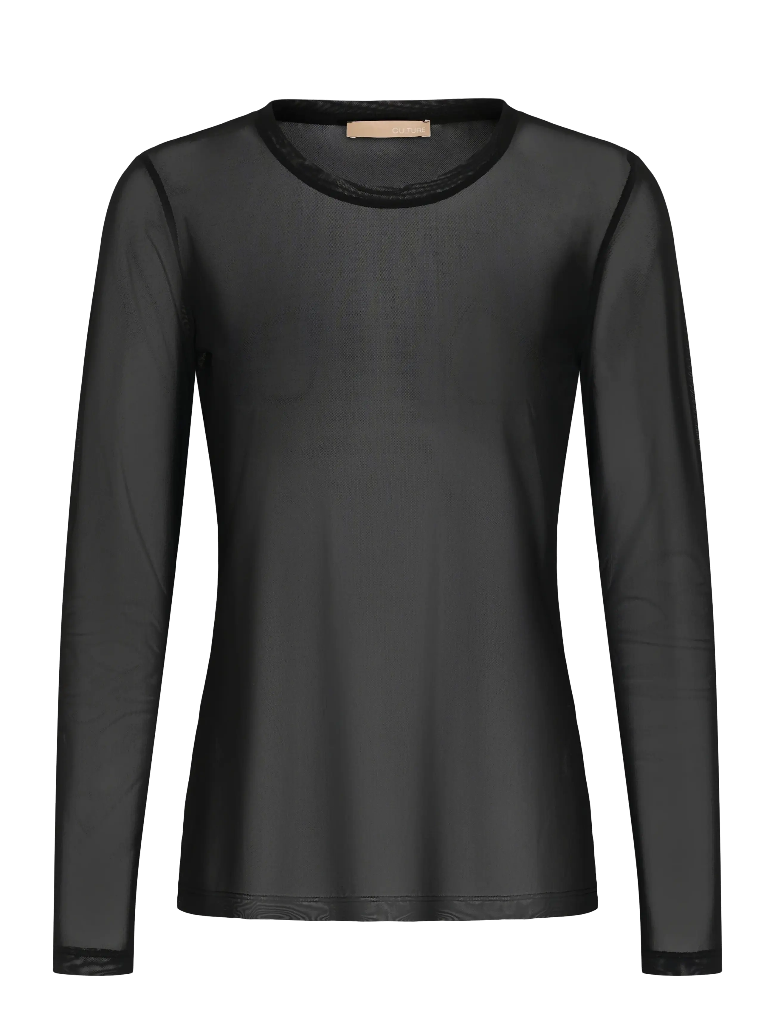 Culture CUlaya Mesh Blouse - Bluser - BLACK / black