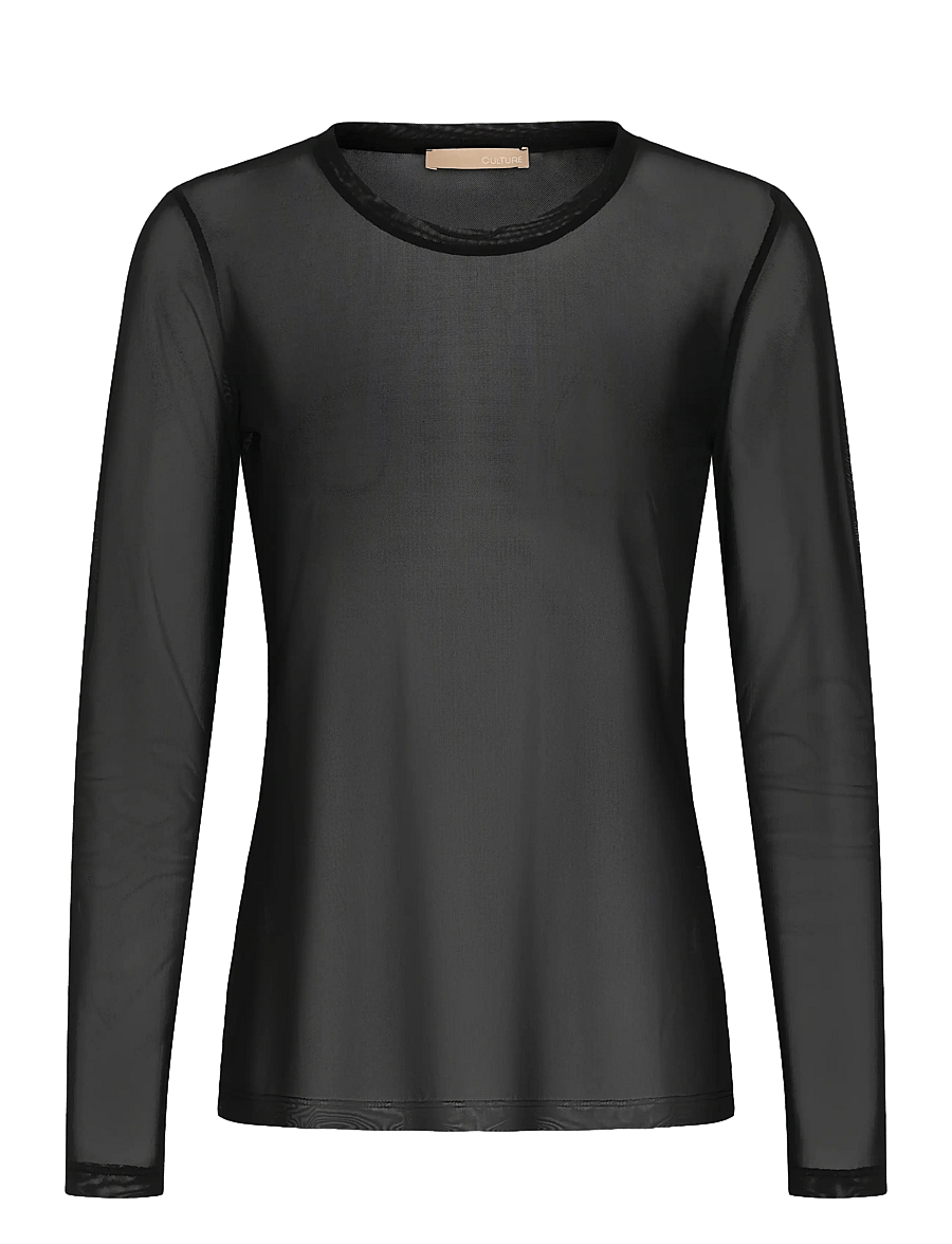 Culture - CUlaya Mesh Blouse - black - 0