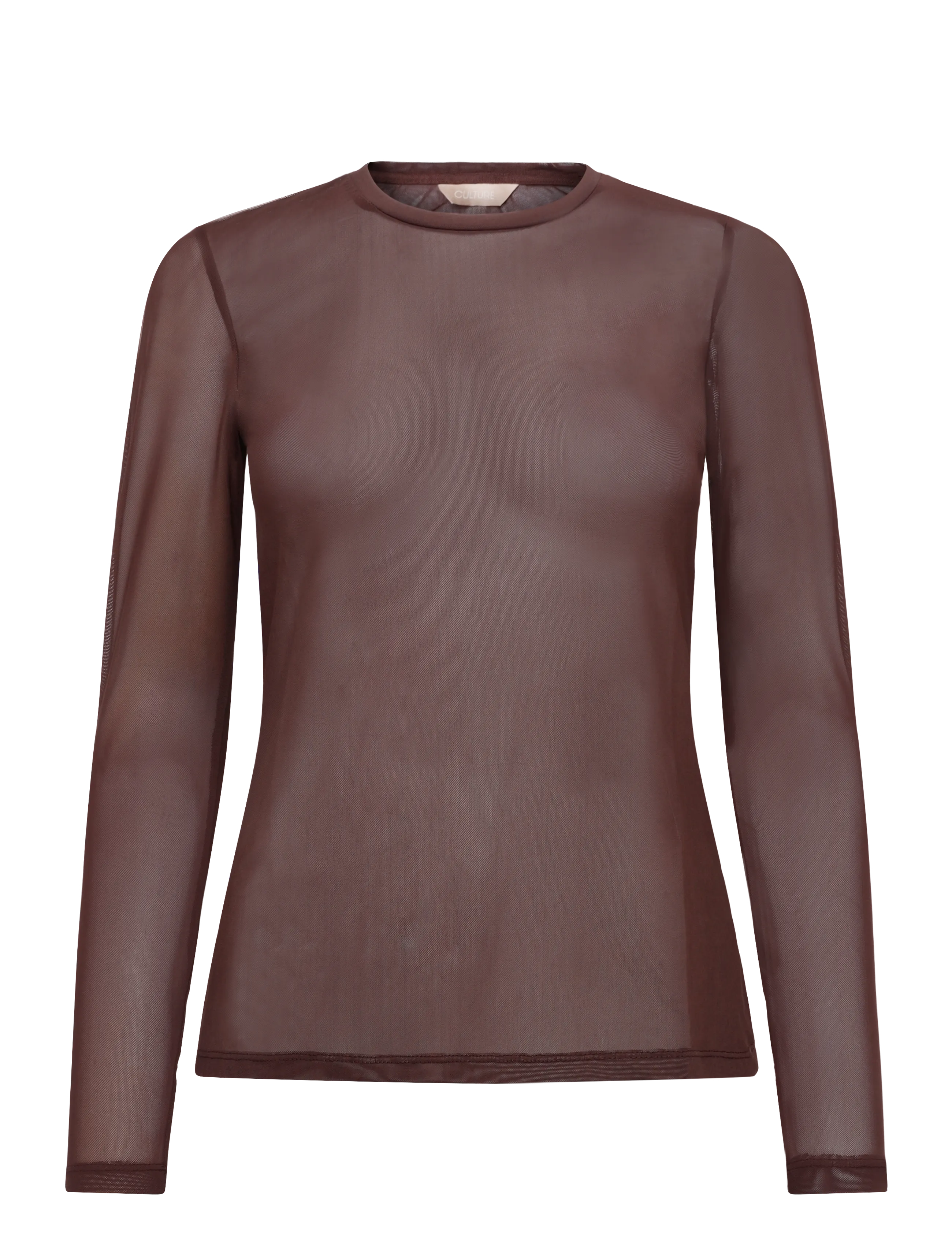 Culture CUlaya Mesh Blouse - Mode trends - COFFEE BEAN / brown