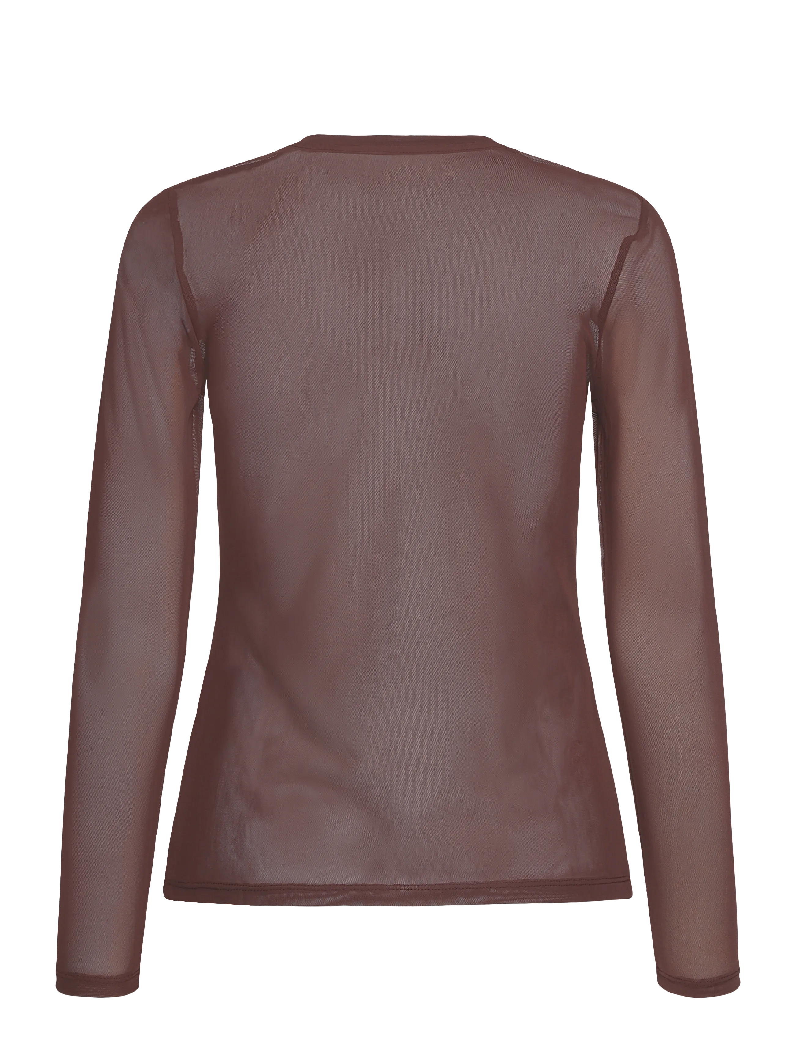 Culture - CUlaya Mesh Blouse - langærmede bluser - coffee bean - 1