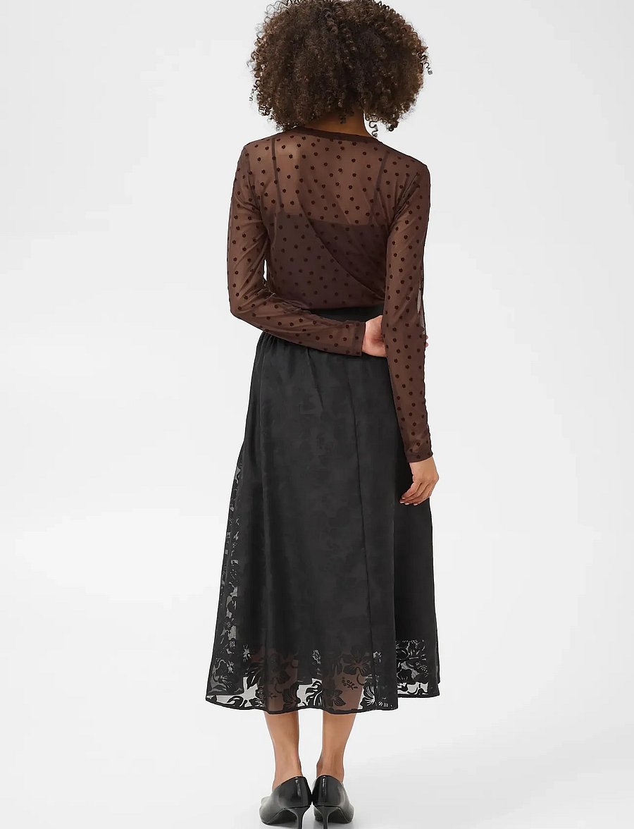 Culture - CULAYA MESH BLOUSE - langærmede bluser - coffee bean flower - 4