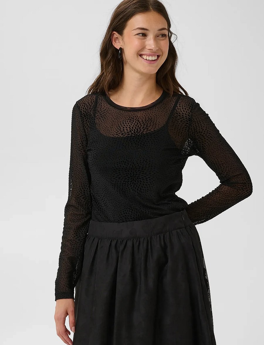 Culture - CULAYA MESH BLOUSE - long sleeved blouses - meteorite flower - 2