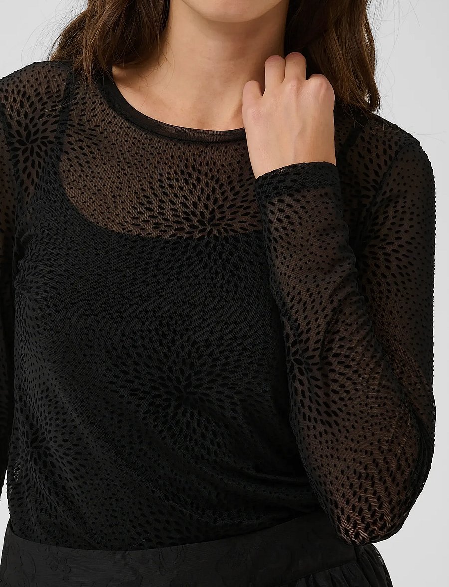 Culture - CULAYA MESH BLOUSE - long sleeved blouses - meteorite flower - 5