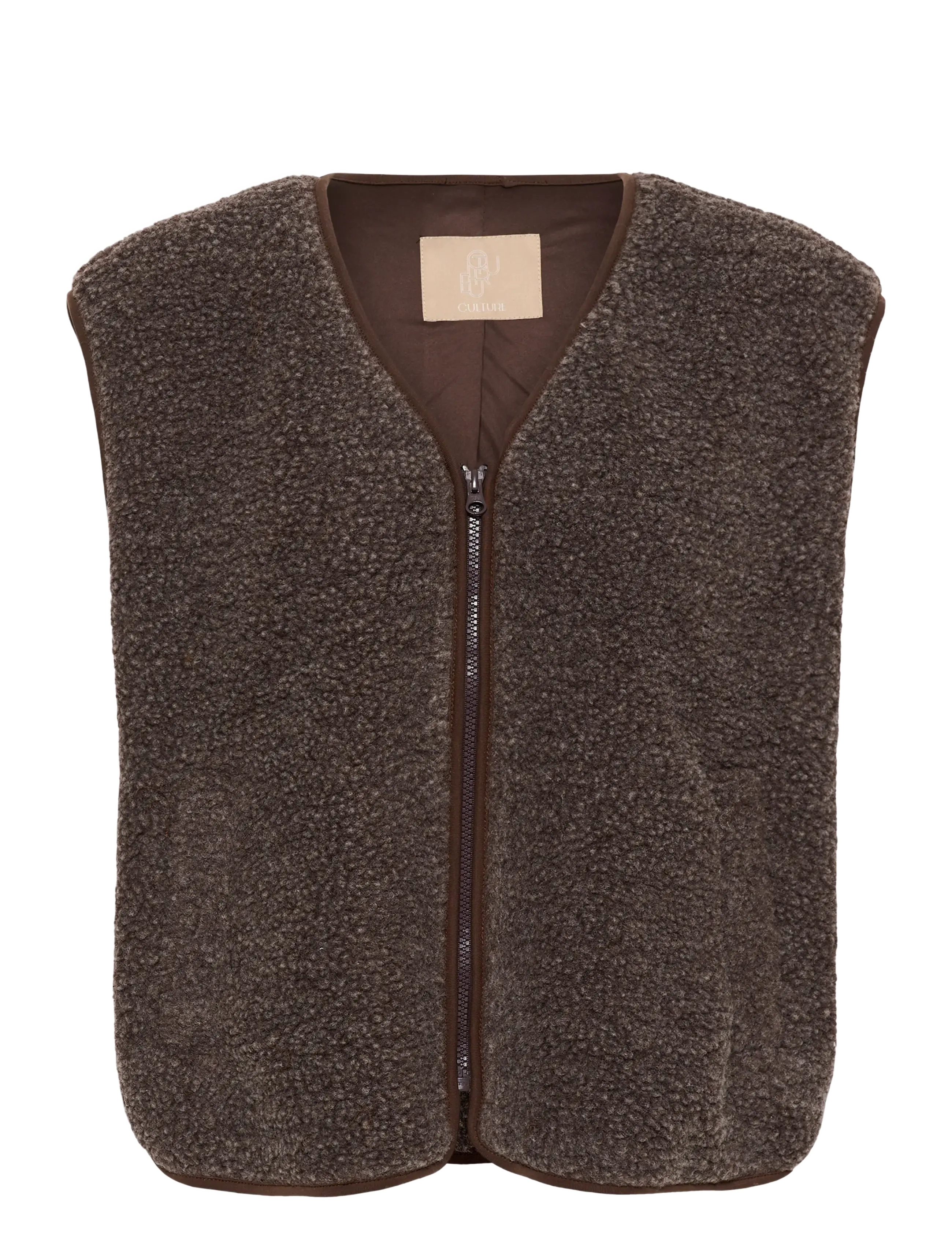 Culture CUcatina Teddy Waistcoat - Riided - COFFEE BEAN MELANGE / brown
