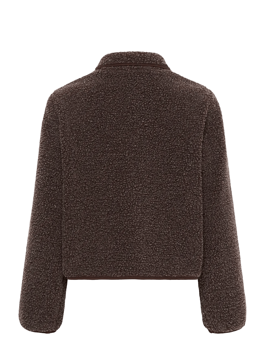Culture - CUcatina Teddy Jacket - coffee bean melange - 1