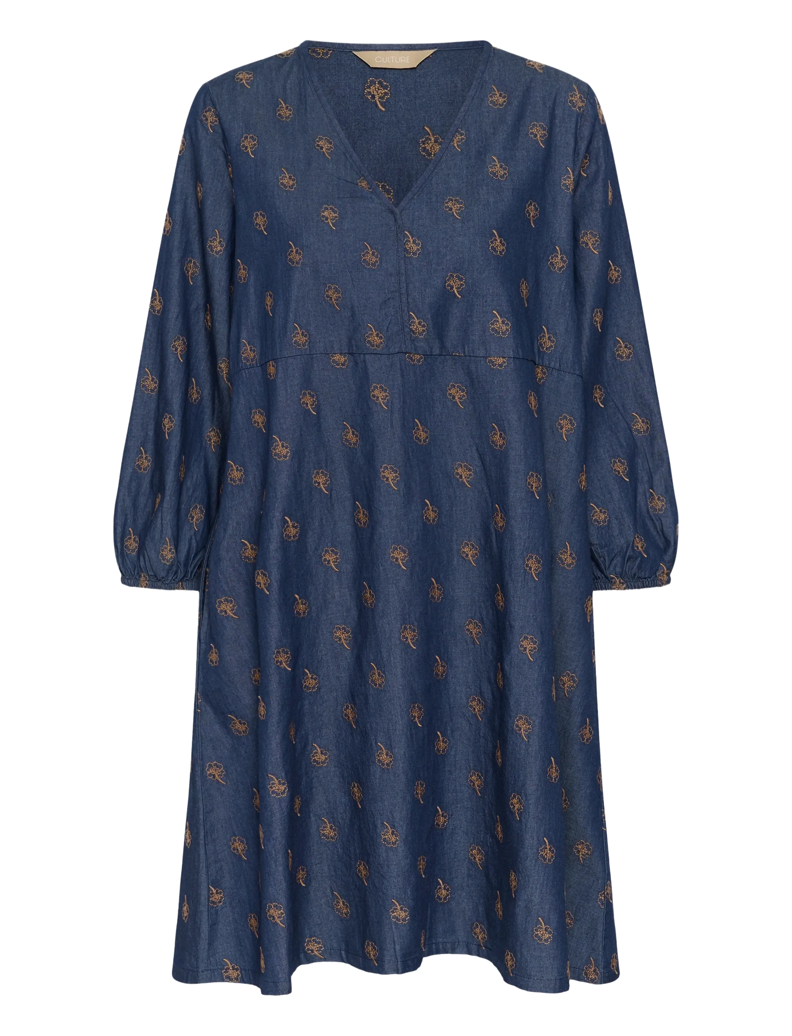 Culture CUclover Michelle Short Dress - Dresses - RINSE WASH / navy