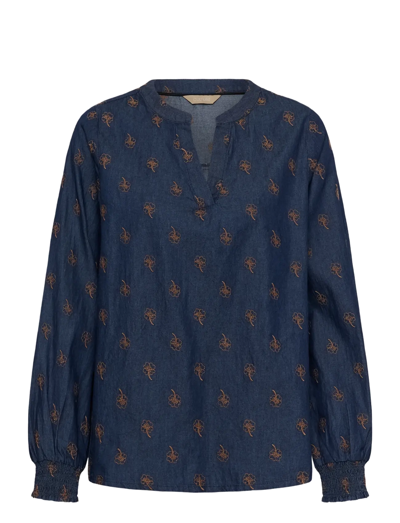 Culture CUclover Michelle Blouse - Långärmade blusar - RINSE WASH / navy