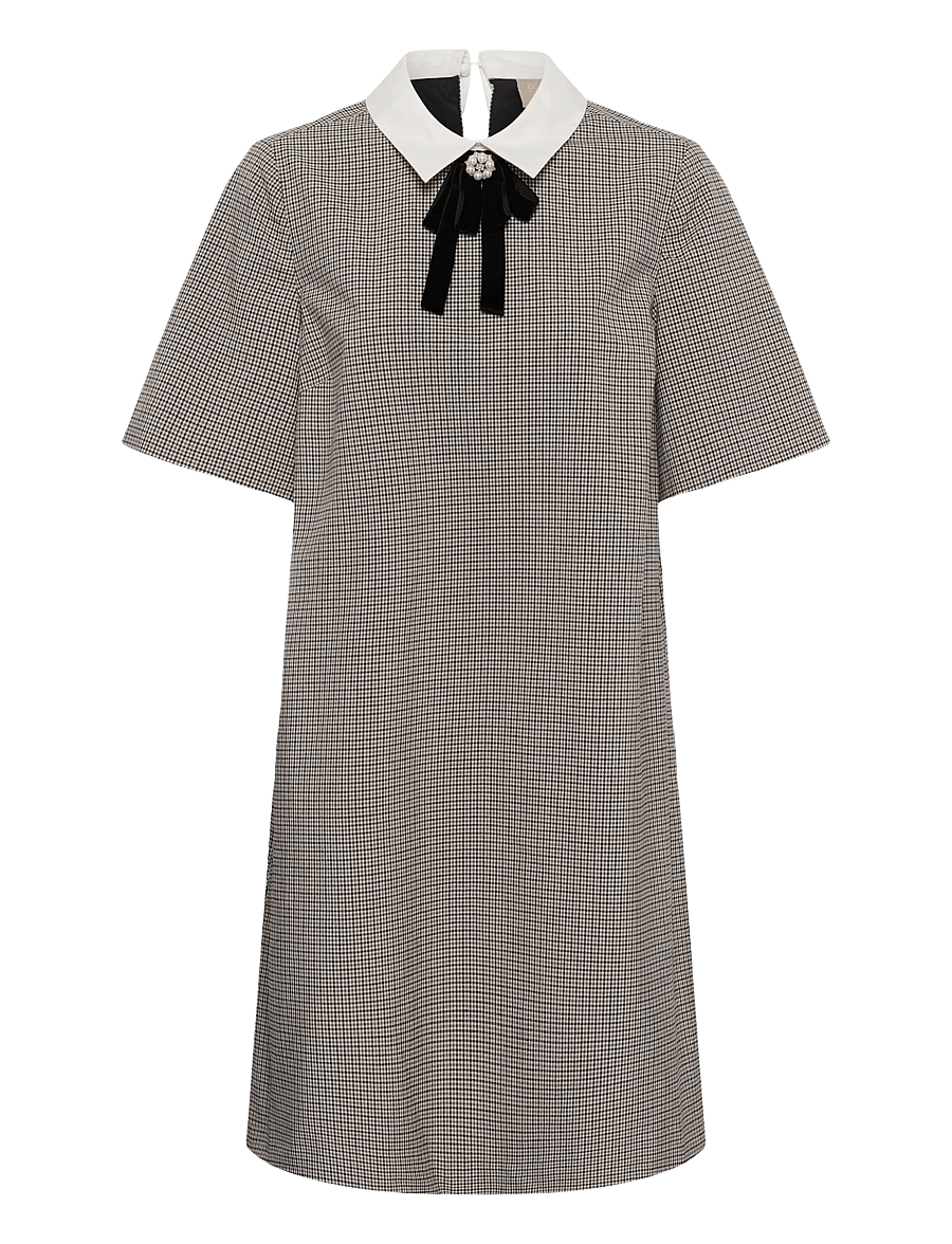 Culture - CUCATHLIN DRESS - korta klänningar - gray check - 0