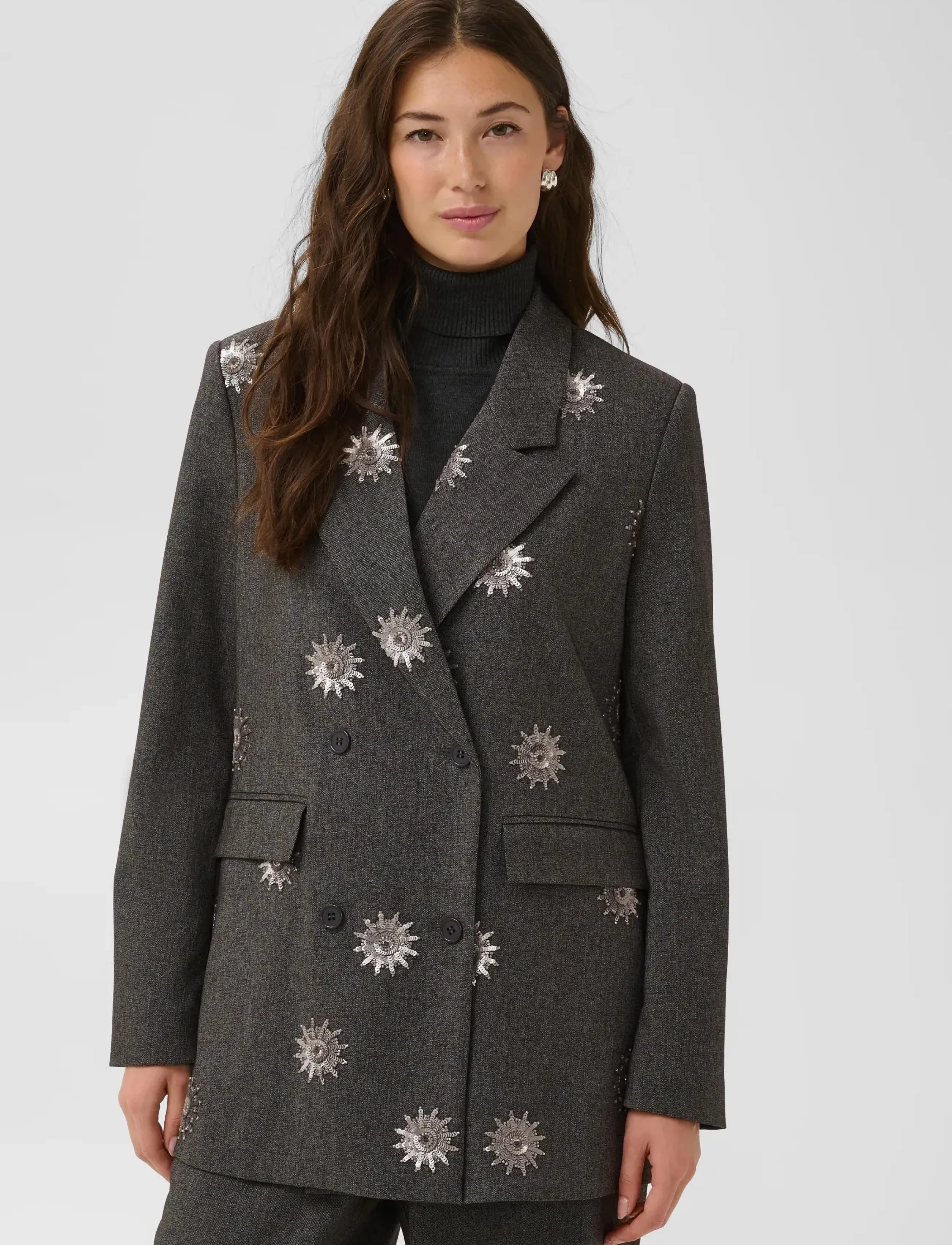 Culture - CUSTORMY BLAZER - grey melange/silver - 2