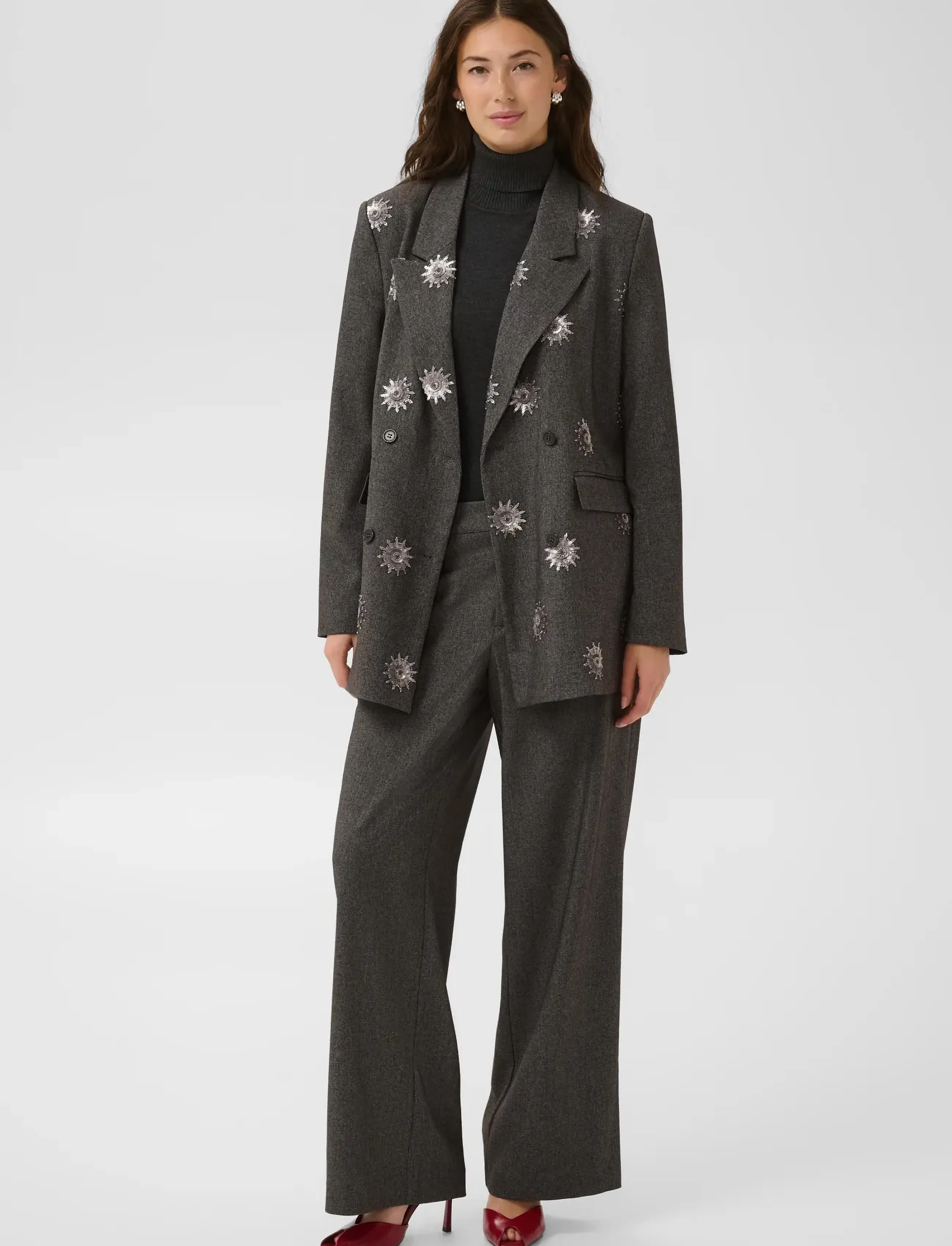 Culture - CUSTORMY BLAZER - grey melange/silver - 3