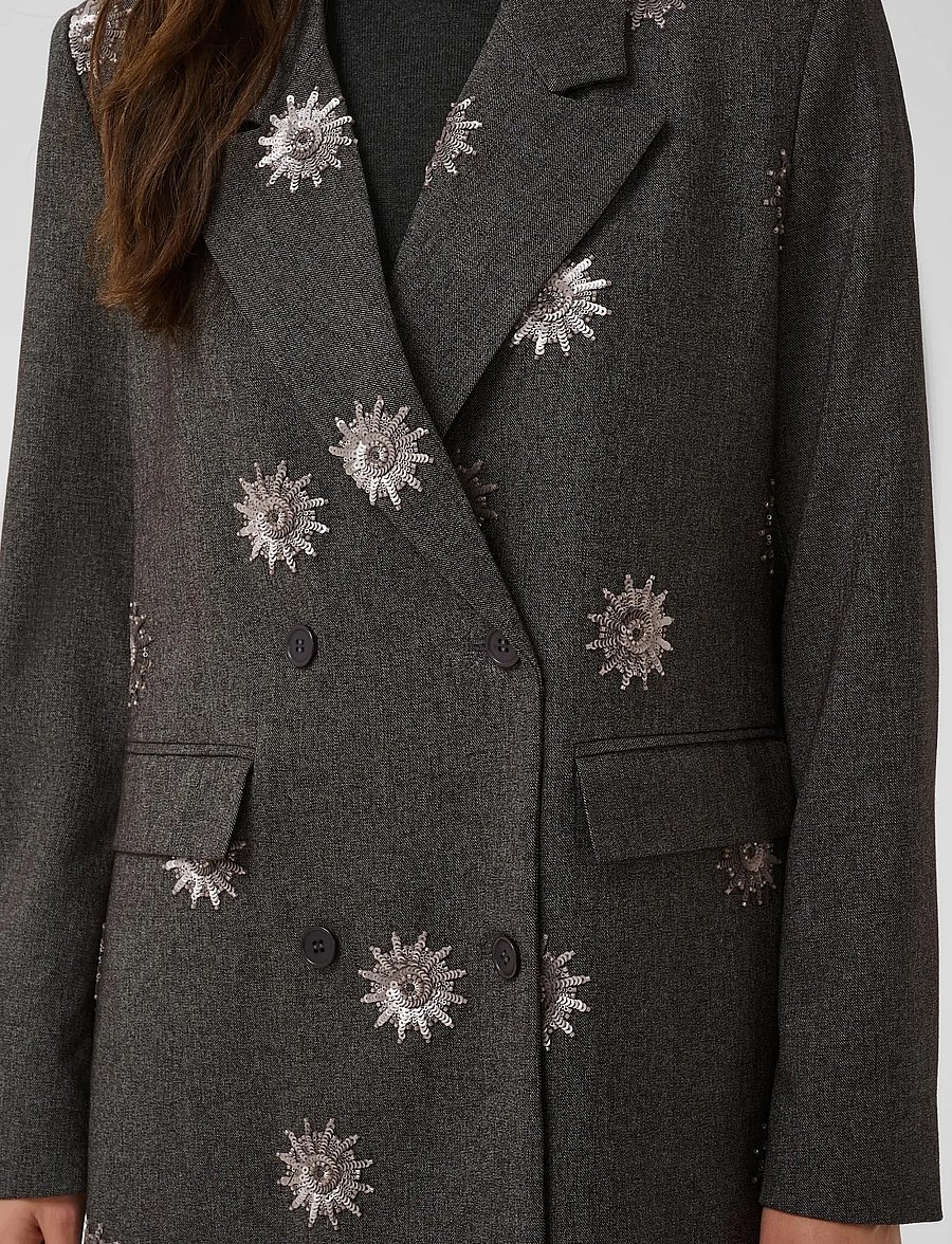 Culture - CUSTORMY BLAZER - zweireihige blazer - grey melange/silver - 5