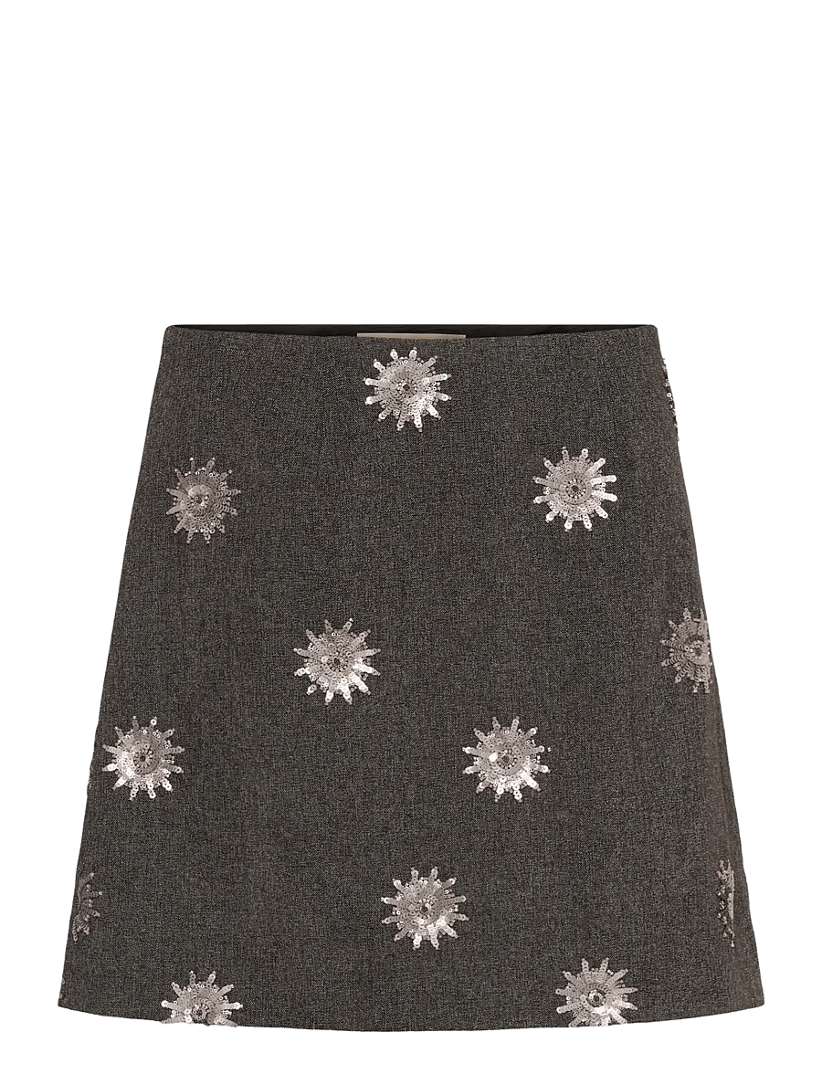 Culture - CUSTORMY SKIRT - litritega seelikud - grey melange/silver - 0