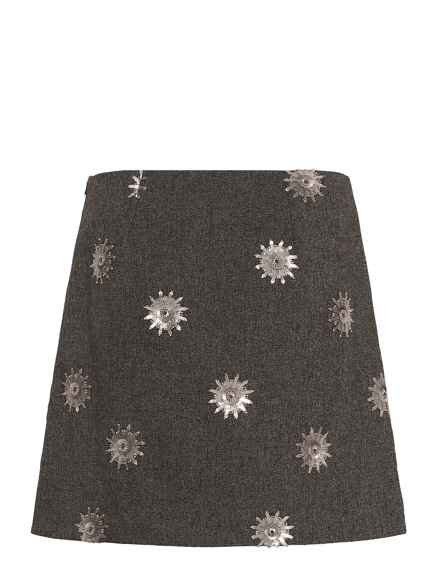 Culture - CUSTORMY SKIRT - litritega seelikud - grey melange/silver - 1