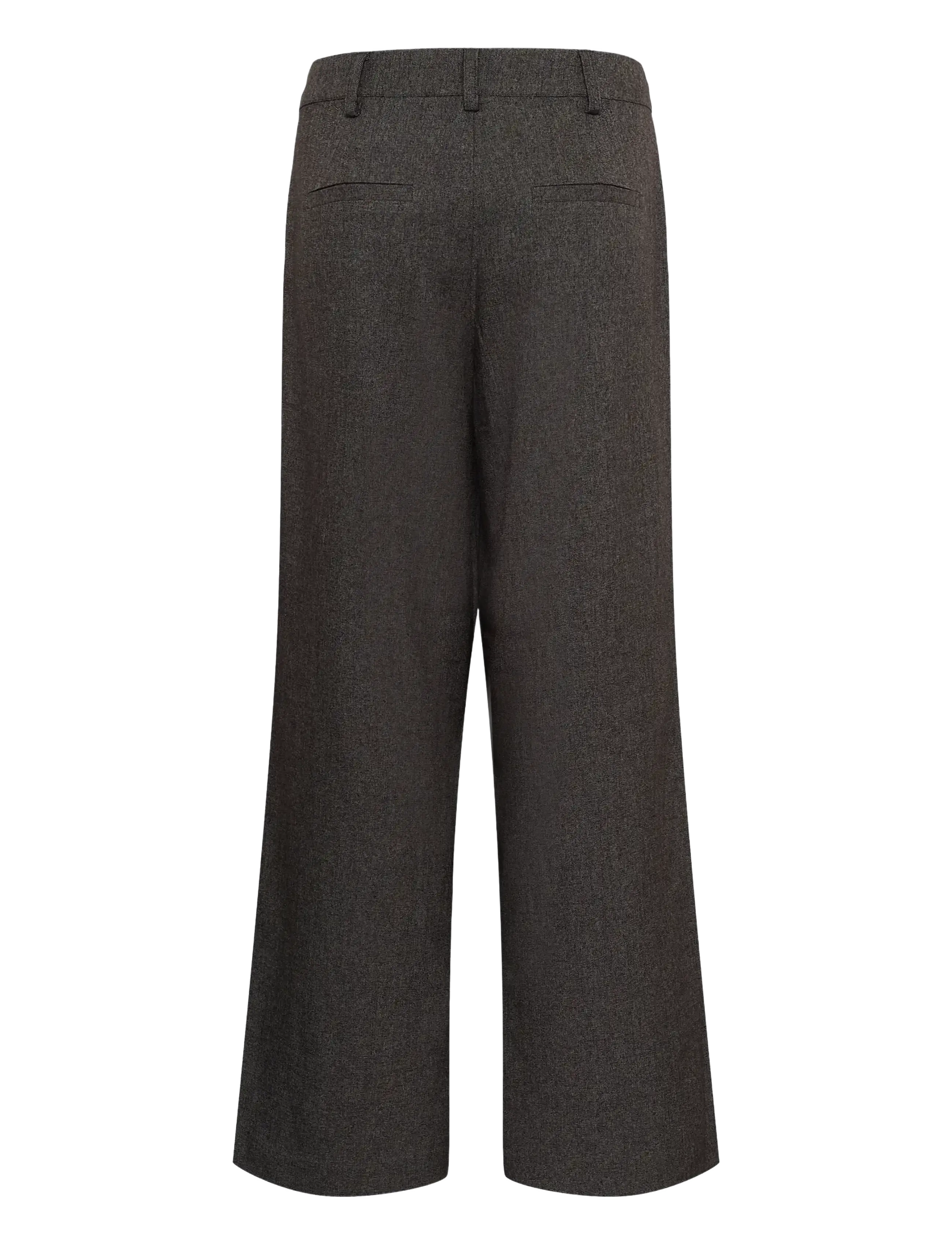 Culture - CUSTORMY PANTS - wide leg trousers - grey melange/silver - 1