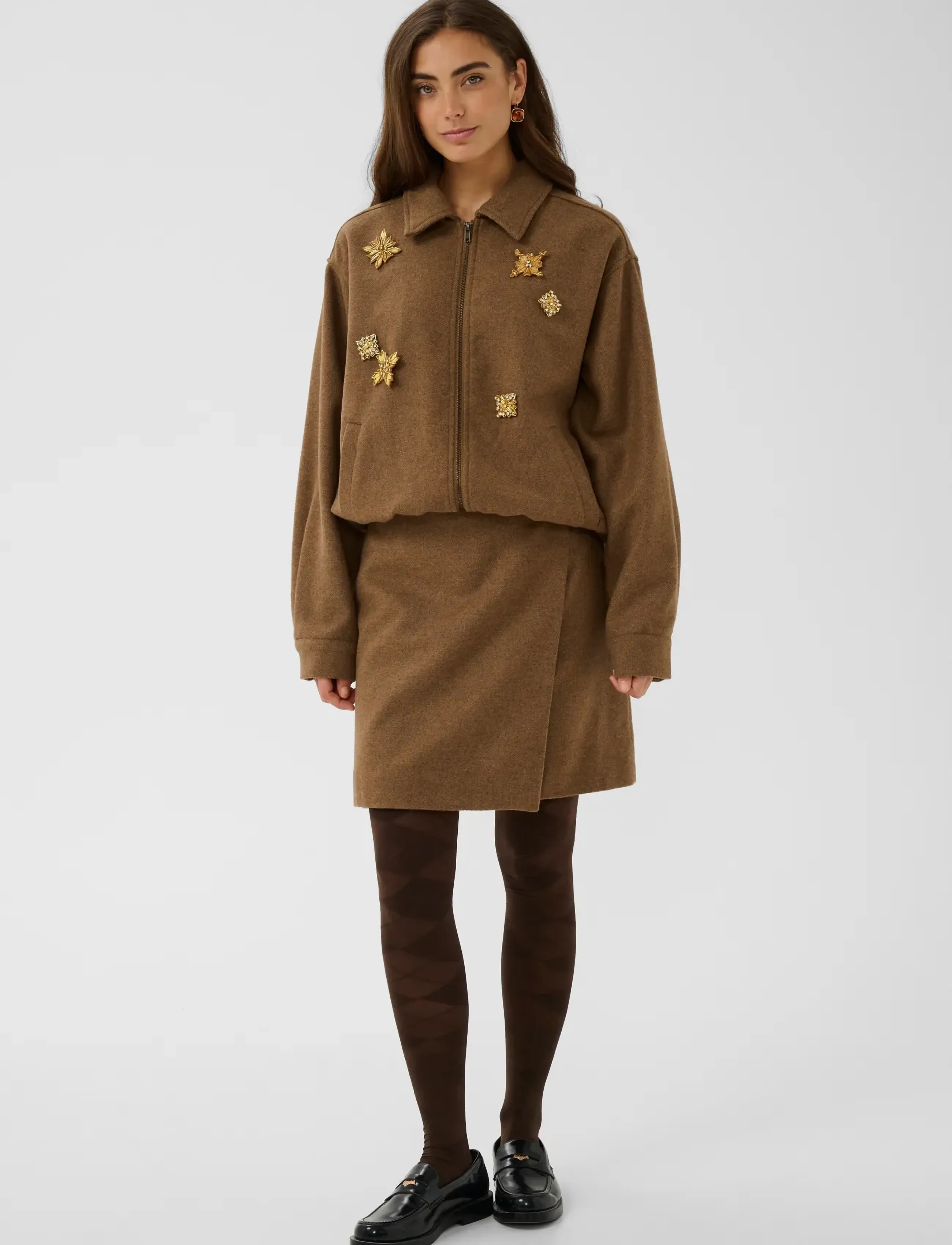 Culture - CUJANOLA JACKET - bomber jackets - toffee melange - 3