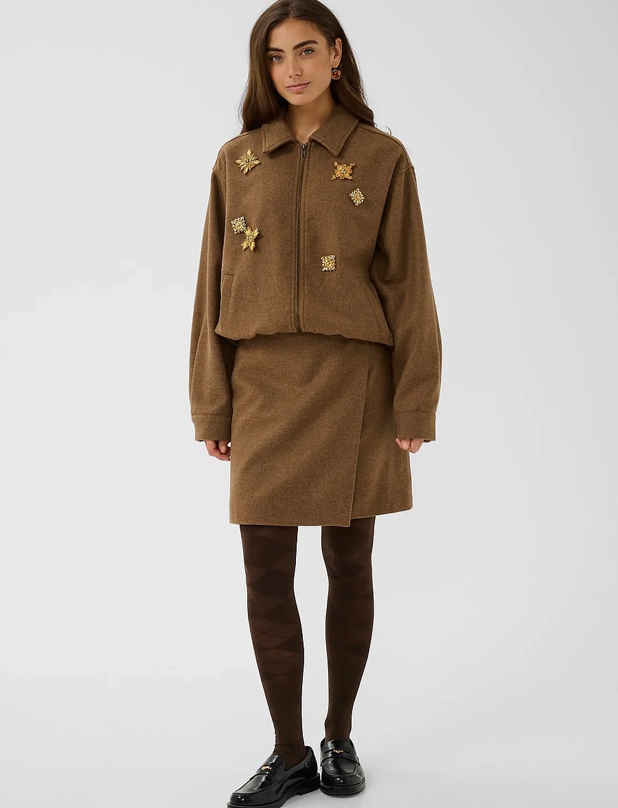 Culture - CUJANOLA JACKET - bomber jackets - toffee melange - 3