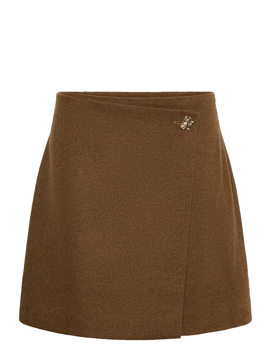 Culture - CUJANOLA SKIRT - slå-om-nederdele - toffee melange - 0