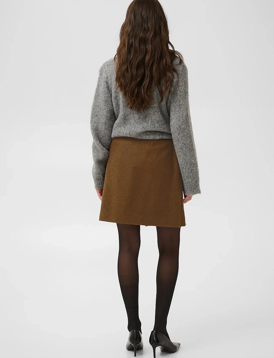 Culture - CUJANOLA SKIRT - slå-om-nederdele - toffee melange - 4