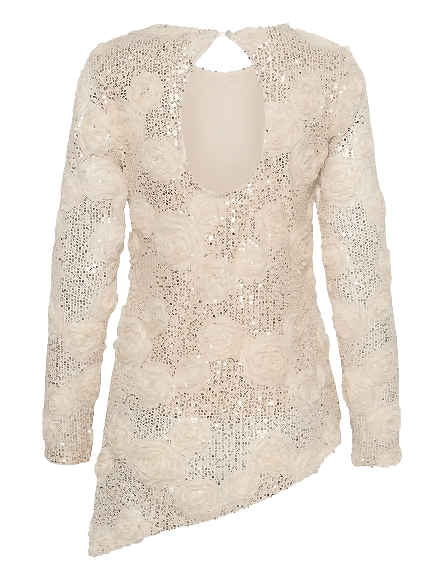 Culture - CUSUSAN LS BLOUSE - long sleeved blouses - whitecap sequins - 1