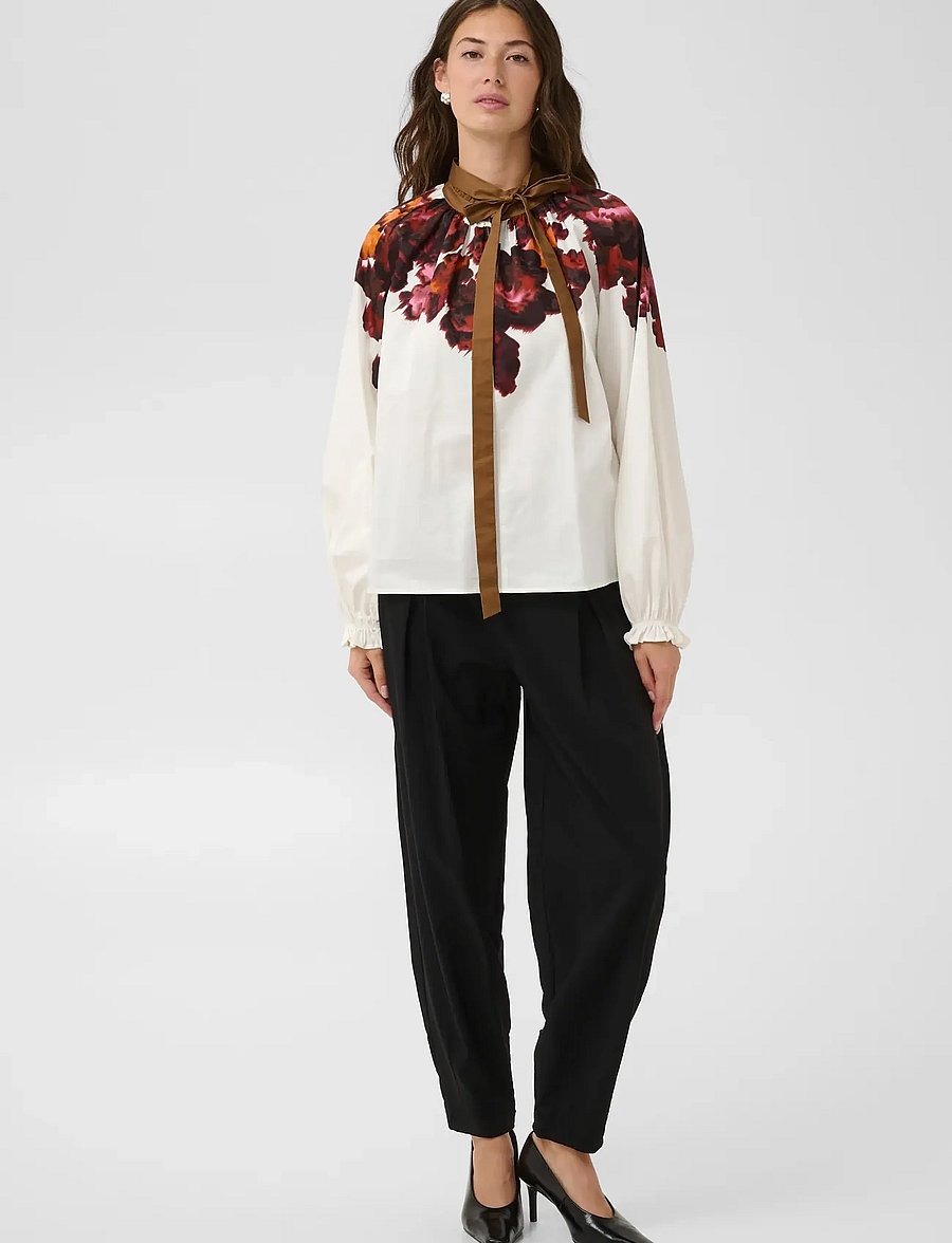 Culture - CUJULISSA BLOUSE - langærmede bluser - gardenia with pink/brown - 3
