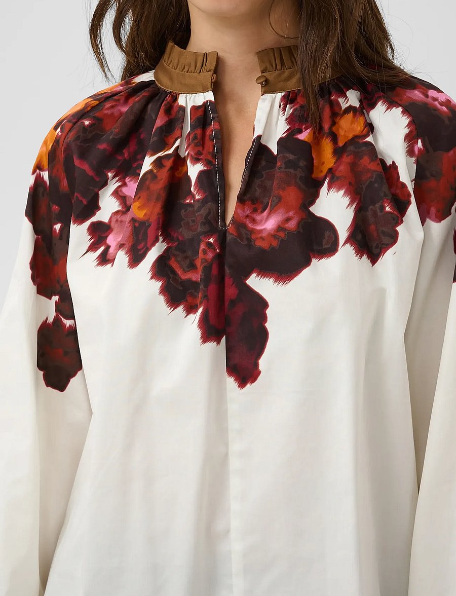 Culture - CUJULISSA BLOUSE - langærmede bluser - gardenia with pink/brown - 5