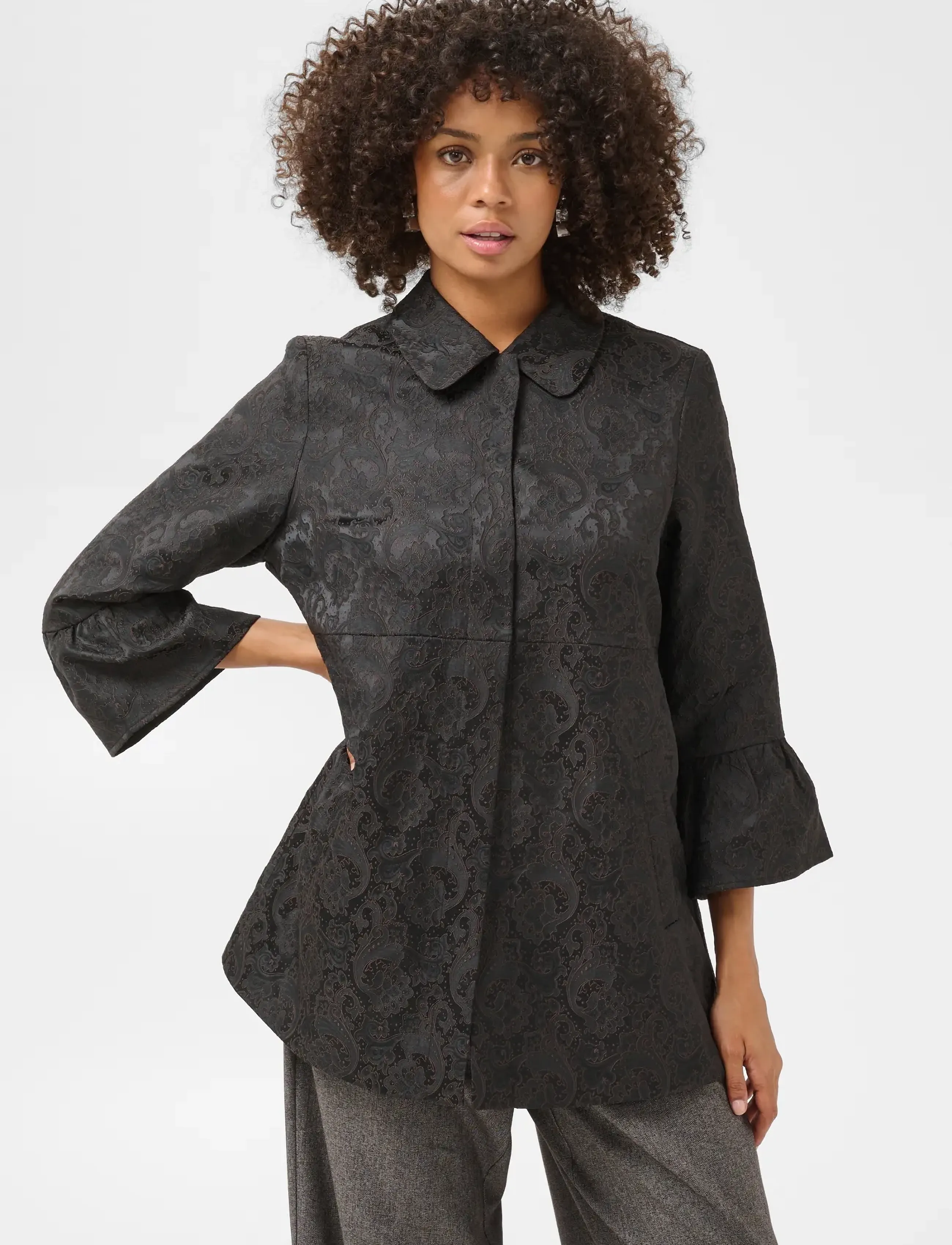 Culture - CUGILANA JACKET - leichte jacken - black/brown - 2