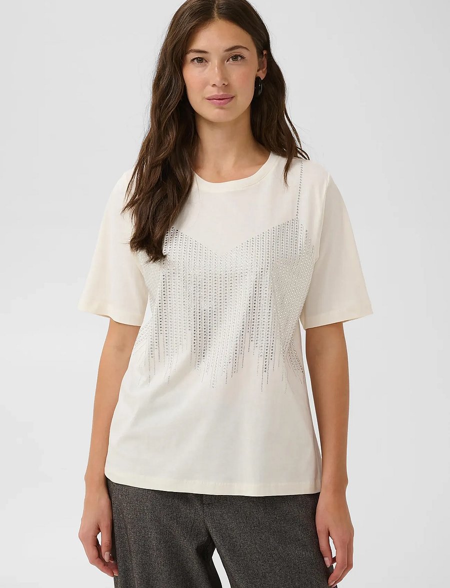 Culture - CUTIFFY AMORA T-SHIRT - t-shirts - gardenia - 2