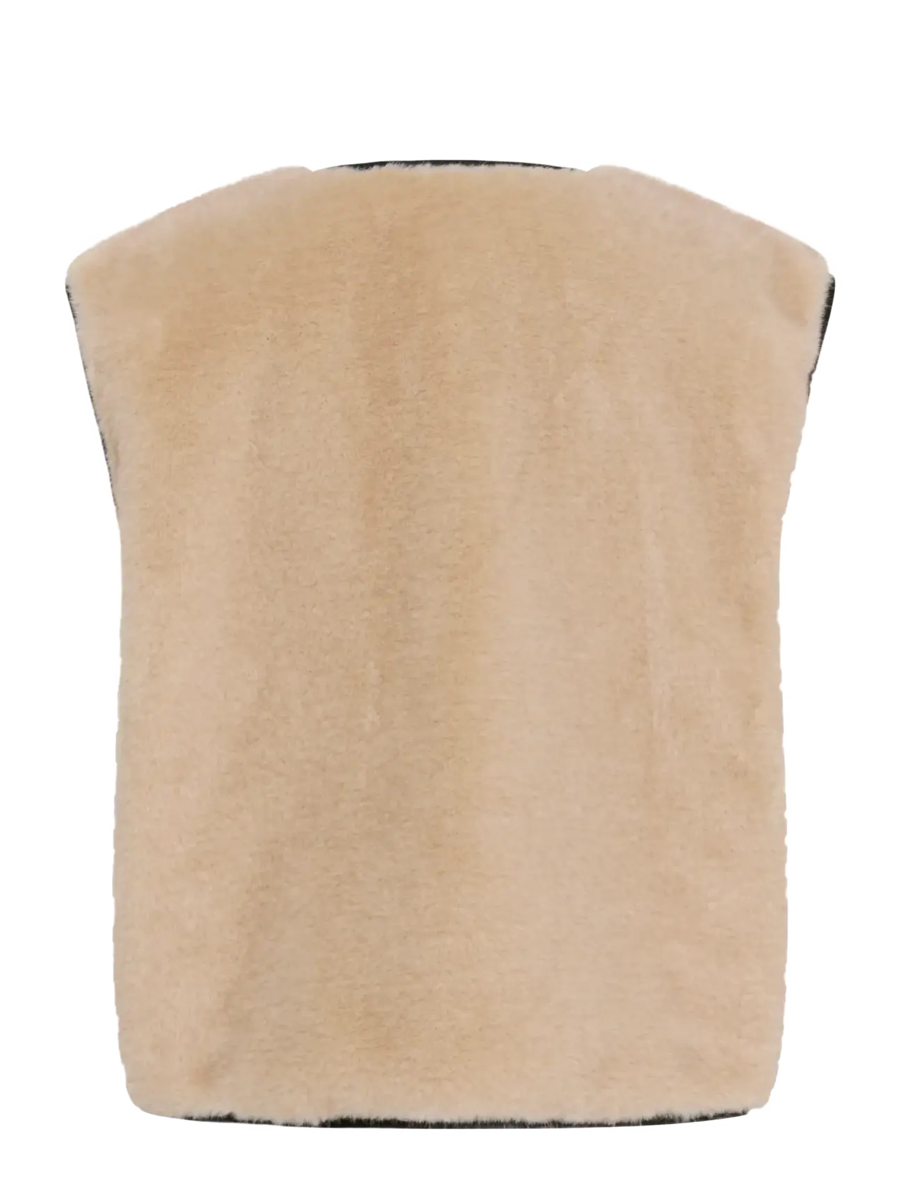 Culture - CULAUREN FAUX FUR WAISTCOAT - fleece- og teddyveste - greige - 1