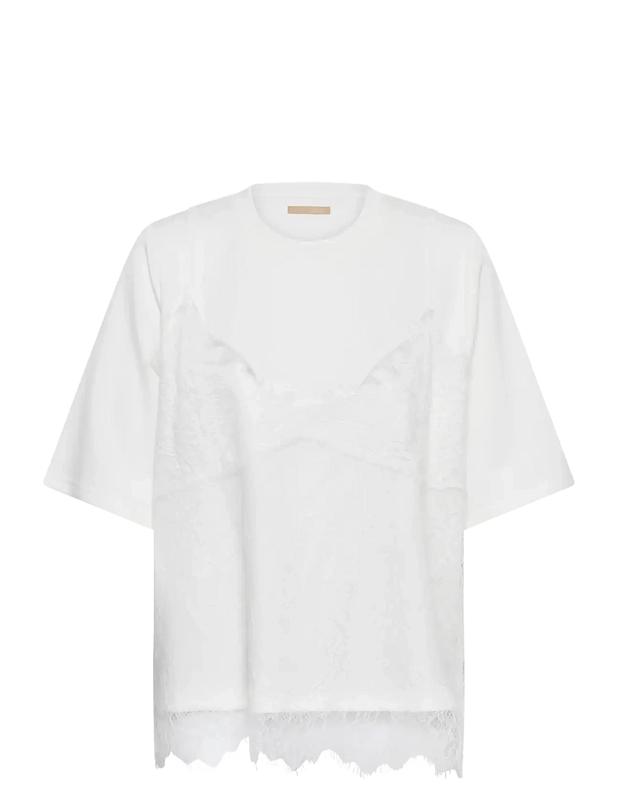 Culture - CUKARLA CHABRINA T-SHIRT - t-shirts - gardenia - 0