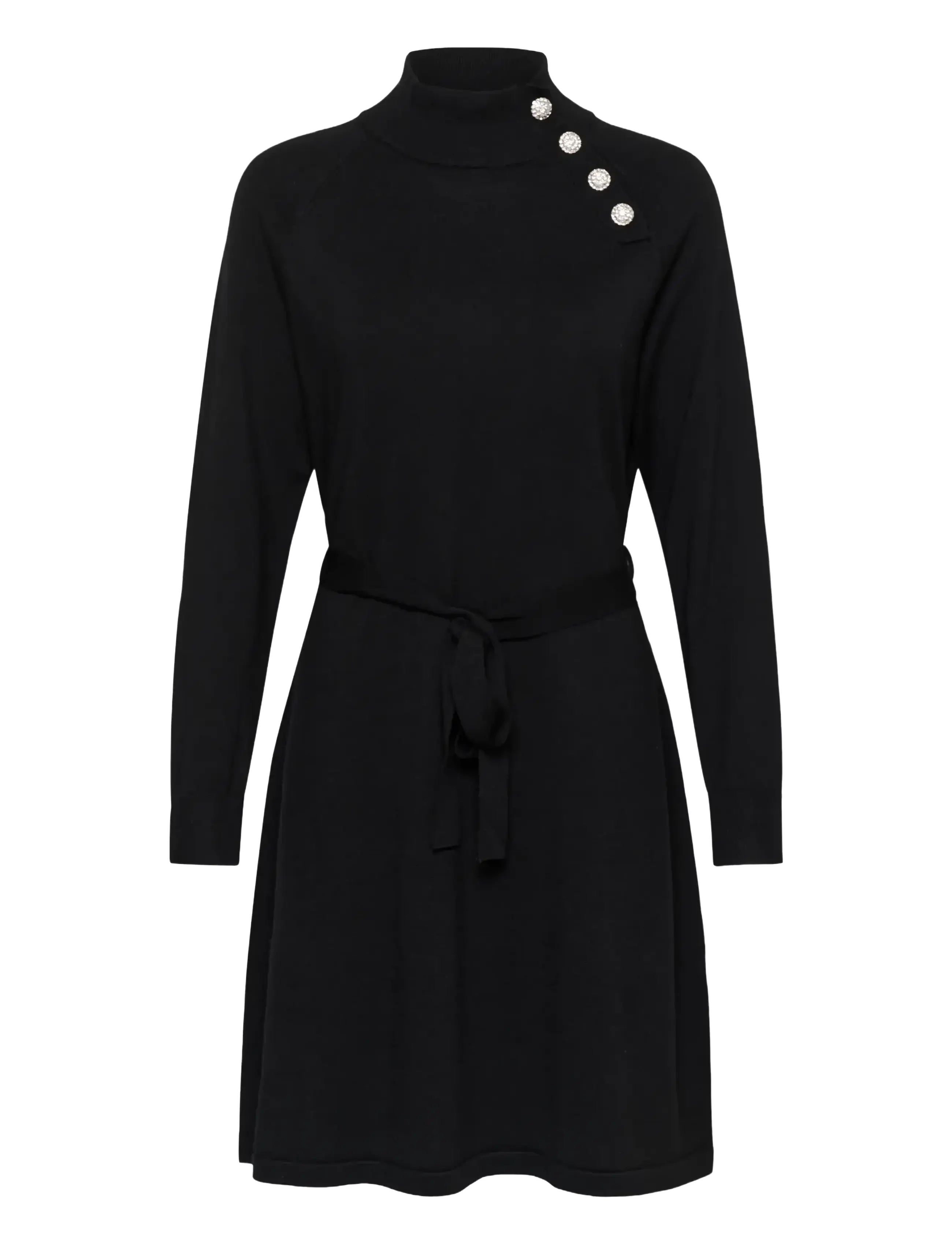 Culture CUANIKI ANNEMARIE DRESS - Strickkleider - METEORITE / black